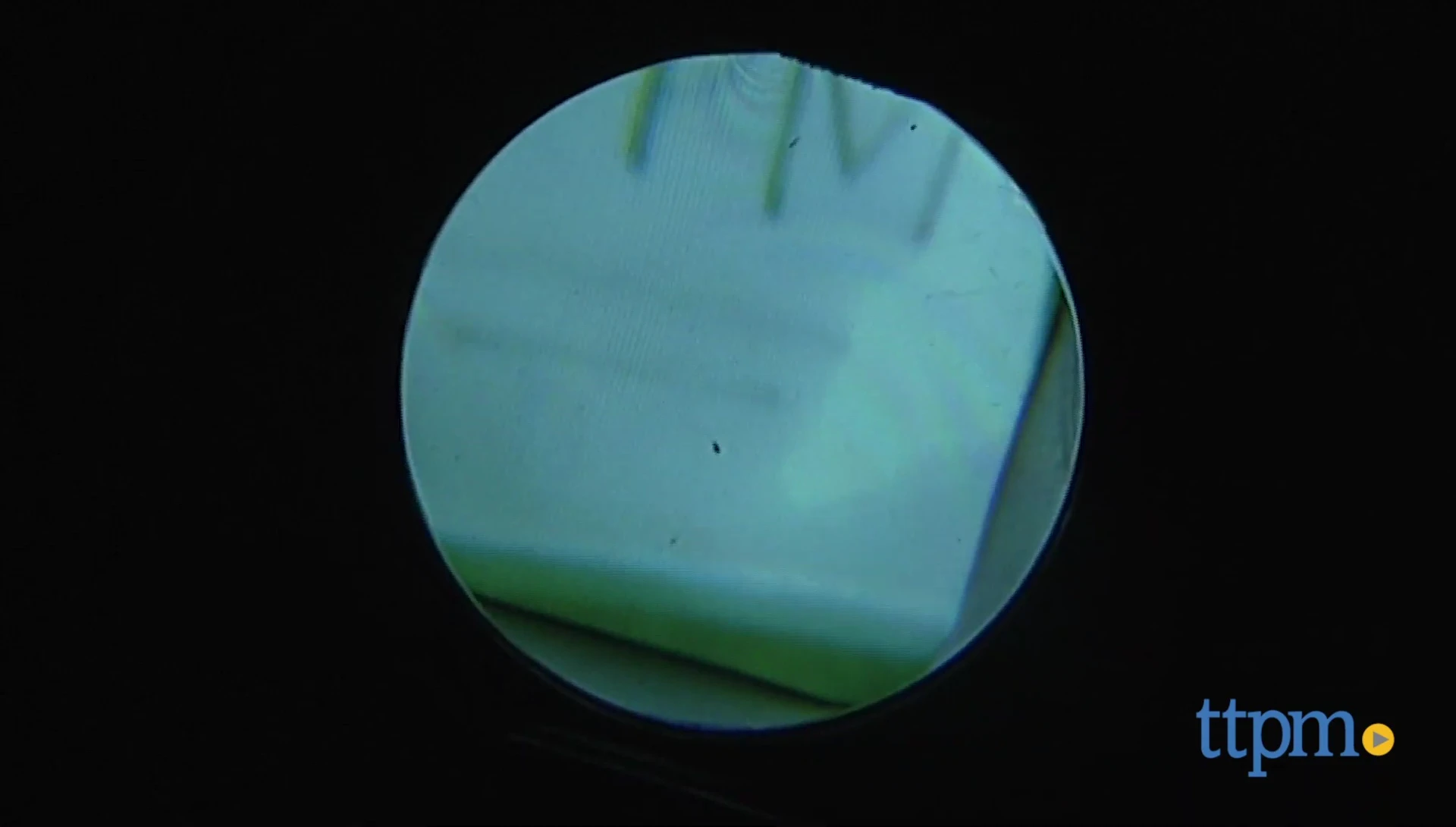 A shot emphasizing the single-eye night vision.