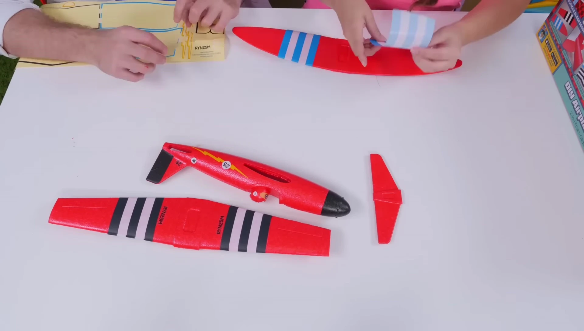 The finished DIY airplane.