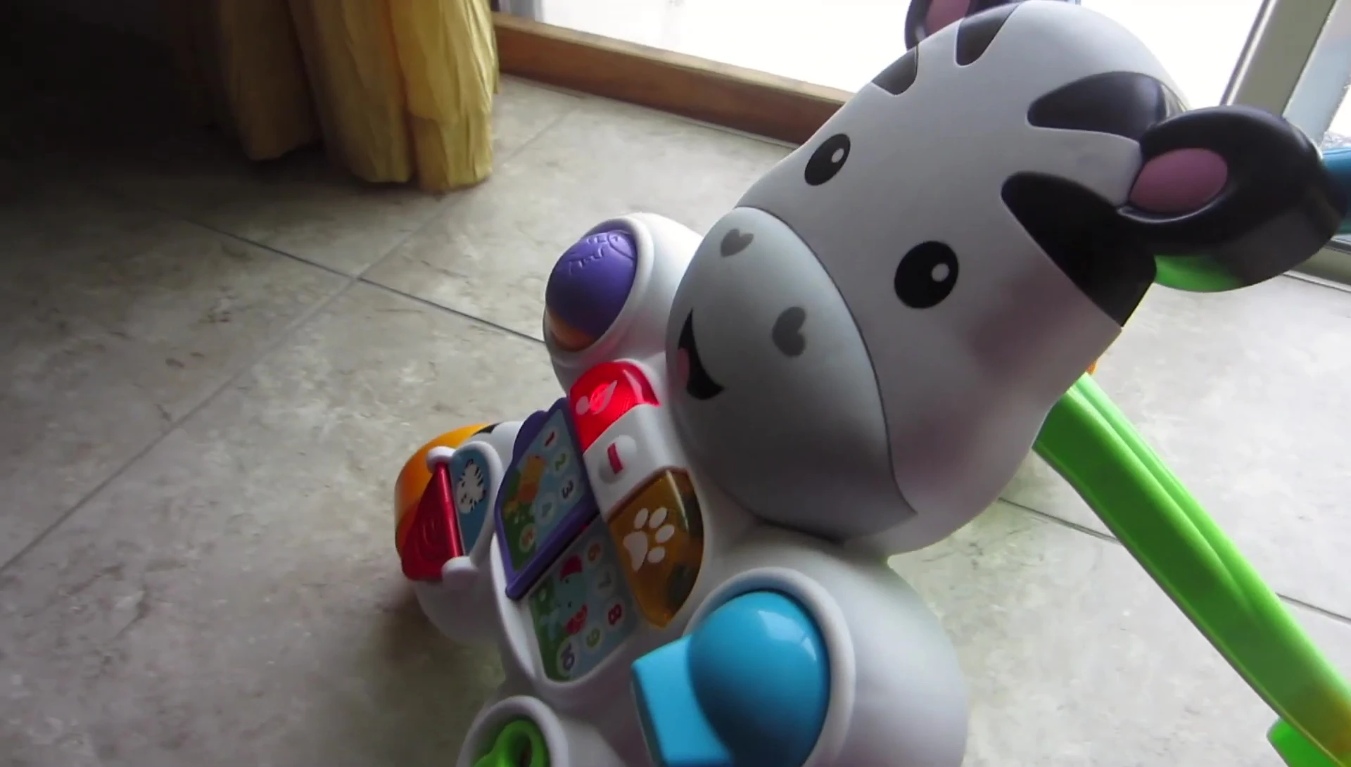 Walker in motion playing encouraging sounds.