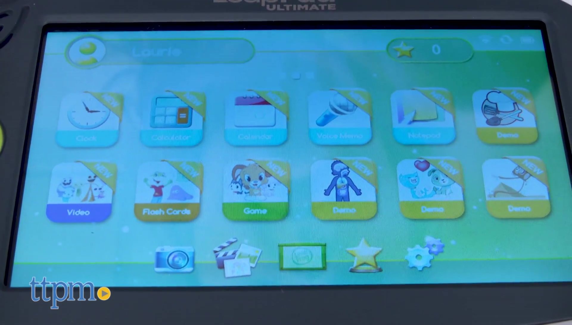Close-up of the LeapPad Ultimate's 7-inch touchscreen