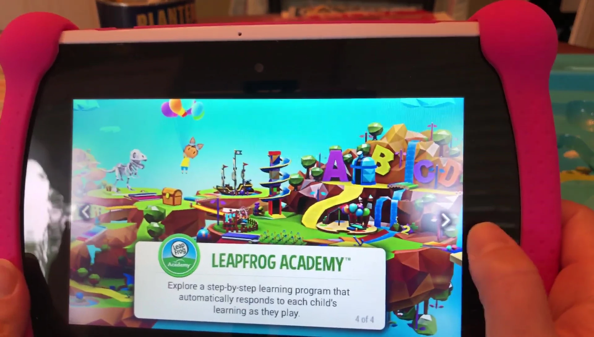Screenshot of the app selection screen