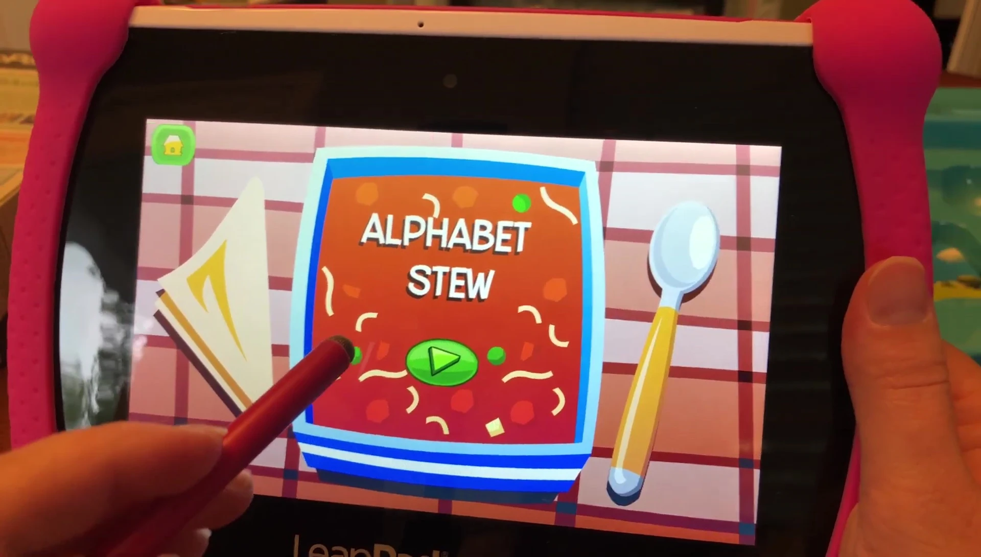 Screenshot of a word-building game