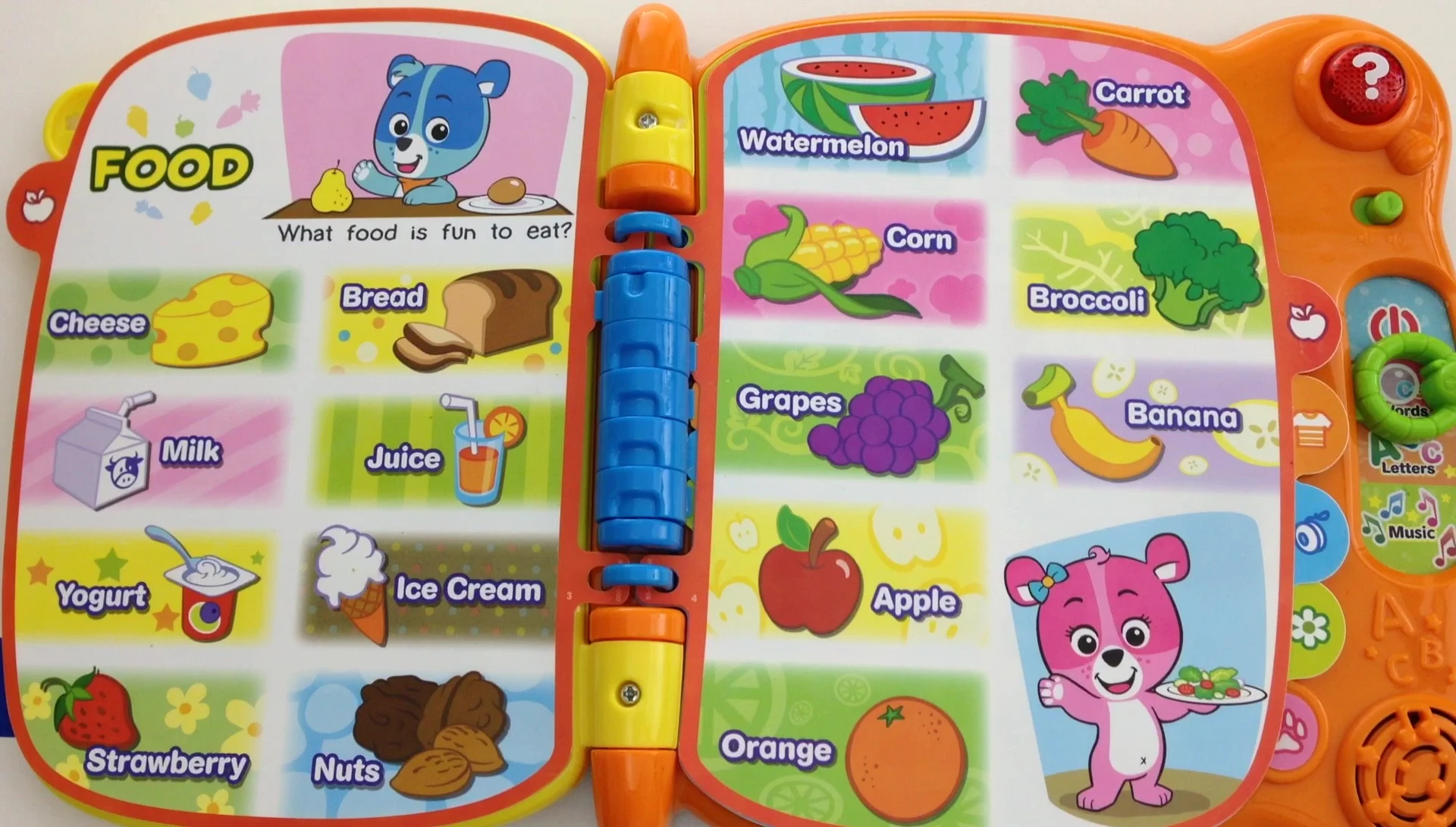 Image showing the word 'carrot' highlighted on the screen.