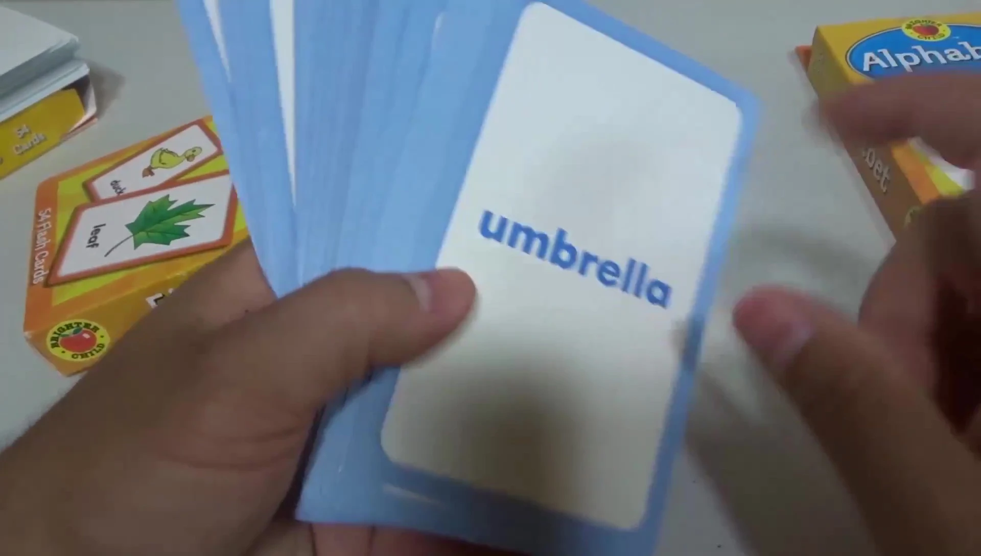Back of the First Words flashcard showing the word.