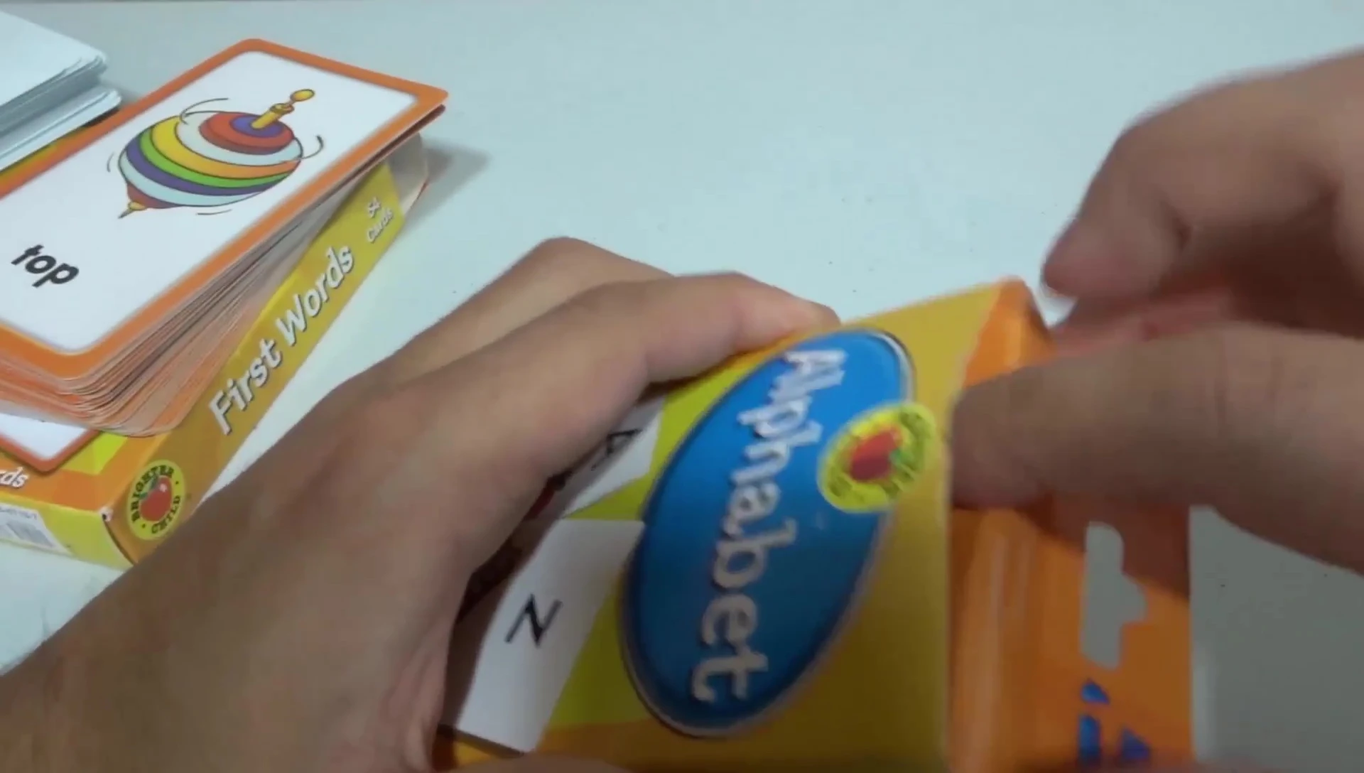 The Alphabet flashcard set.