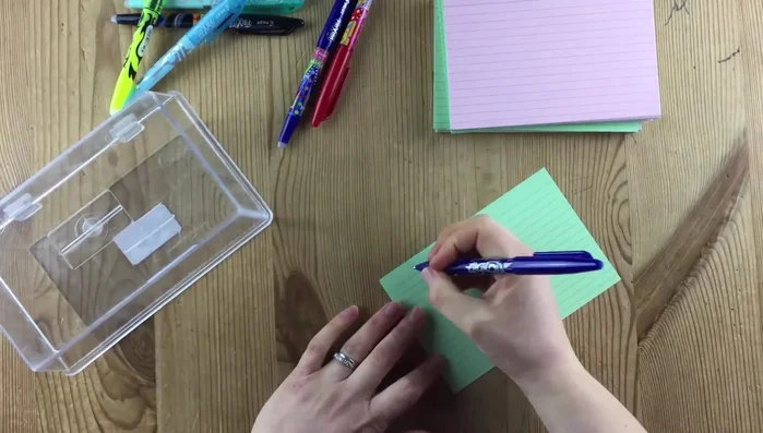 On the back, rewrite the subject and topic and provide a concise definition.