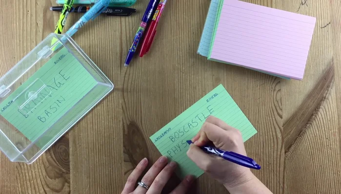 Create a separate flashcard for each subtopic. On one side, write the subtopic; on the other, list key points using bullet points.