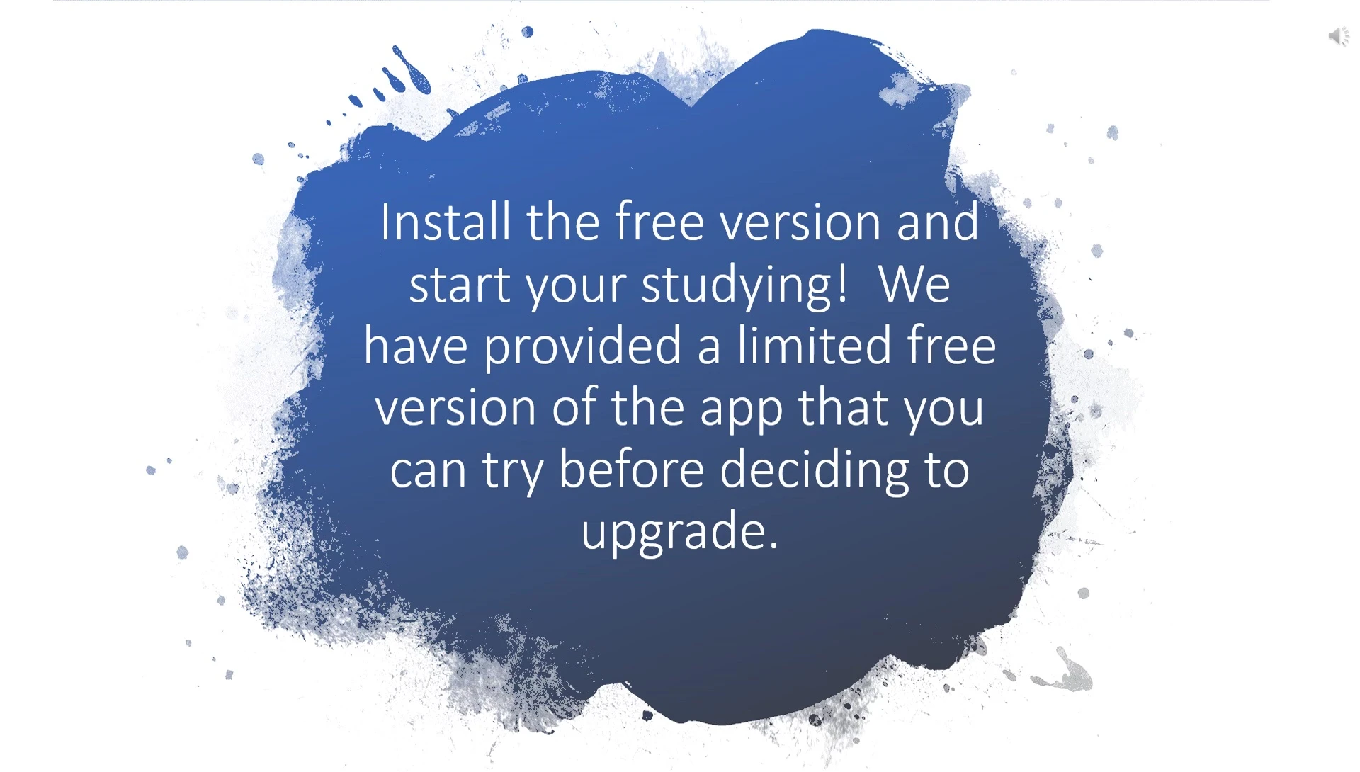 Screenshot mentioning the free version of the app.
