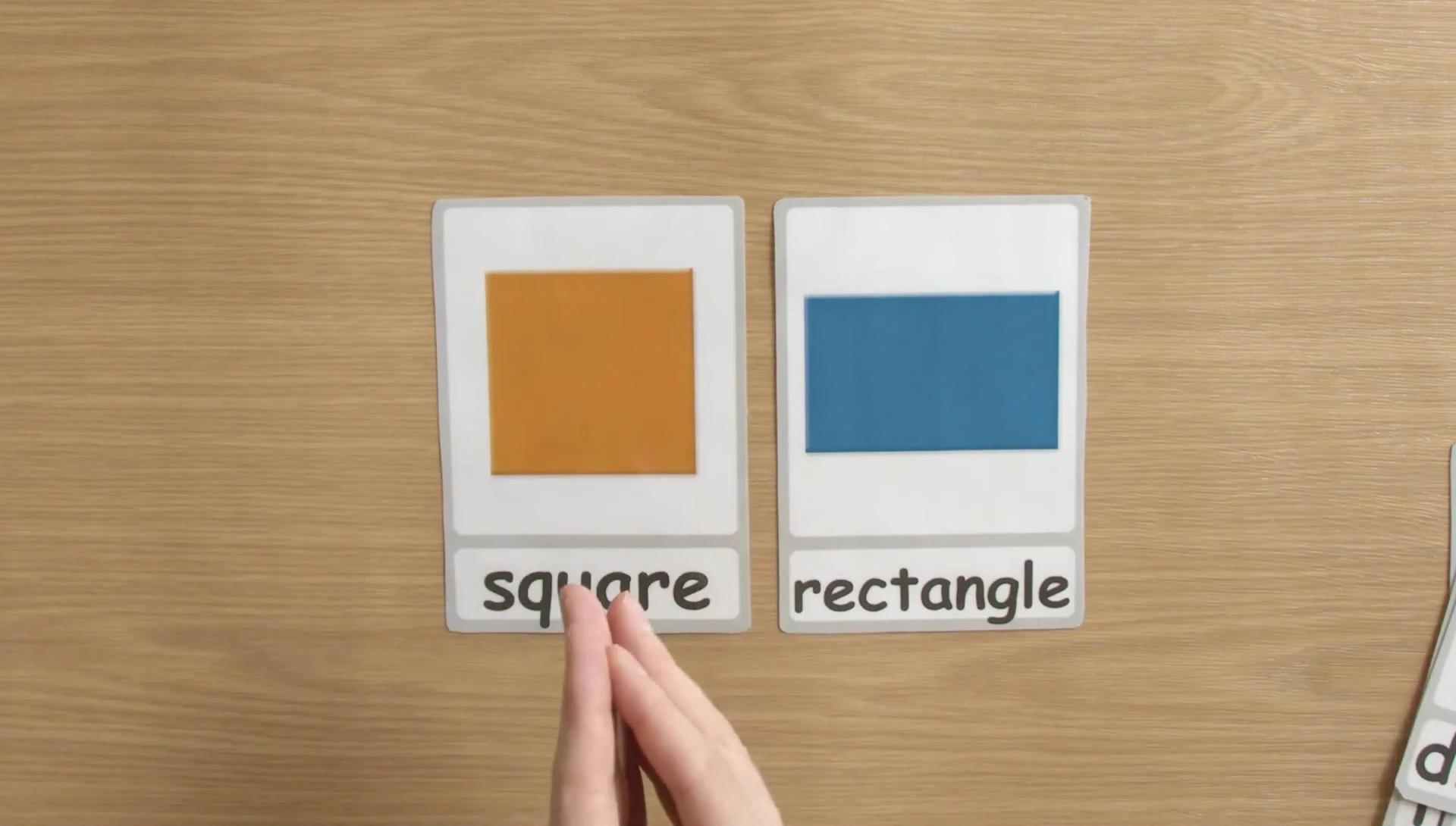 Screenshot of real-world objects used to teach shapes.