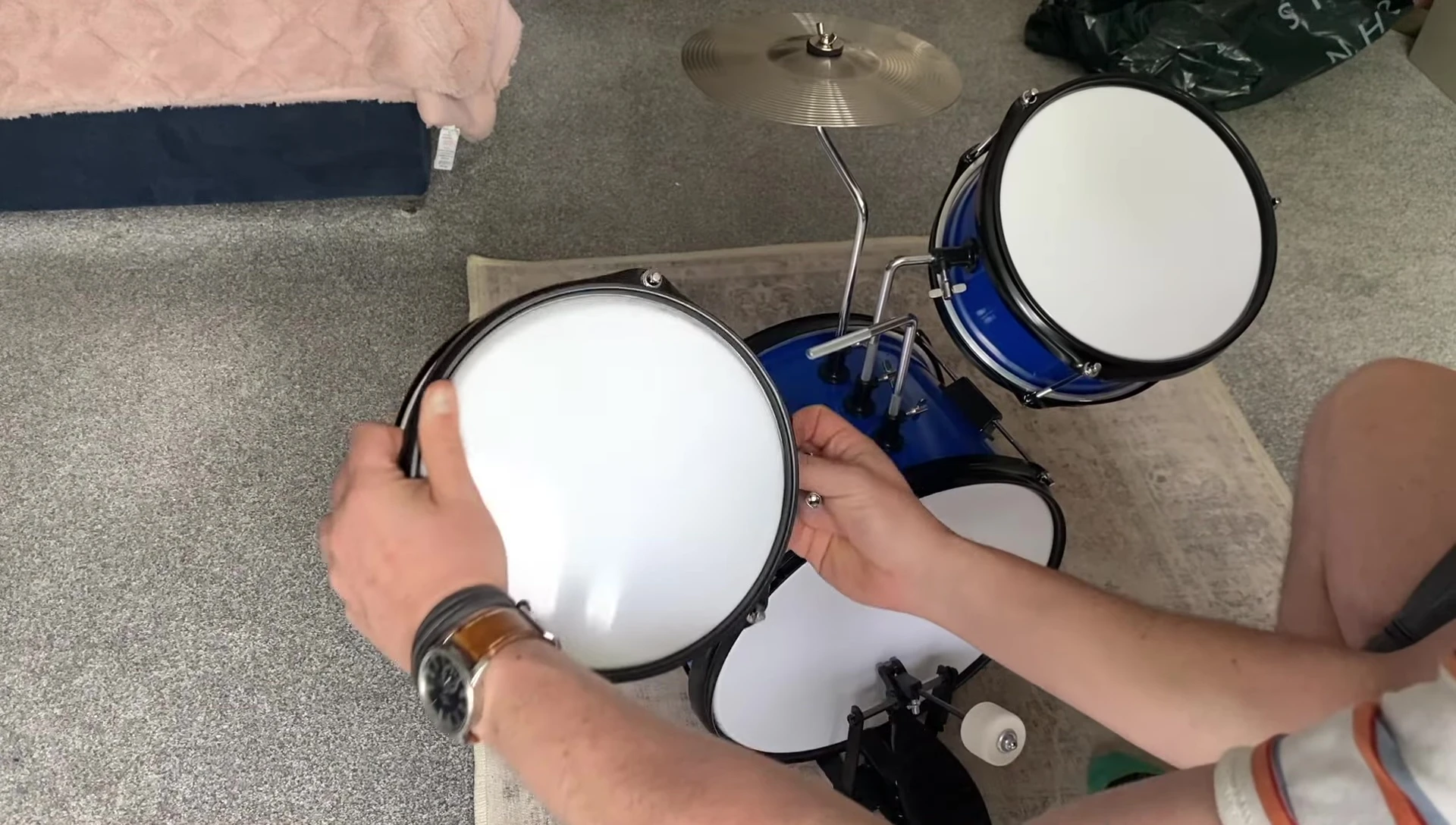 Inspecting the snare drum