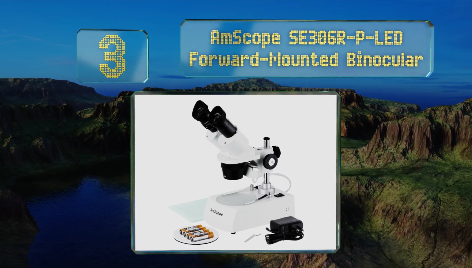 Showing the microscope's large stage and lighting