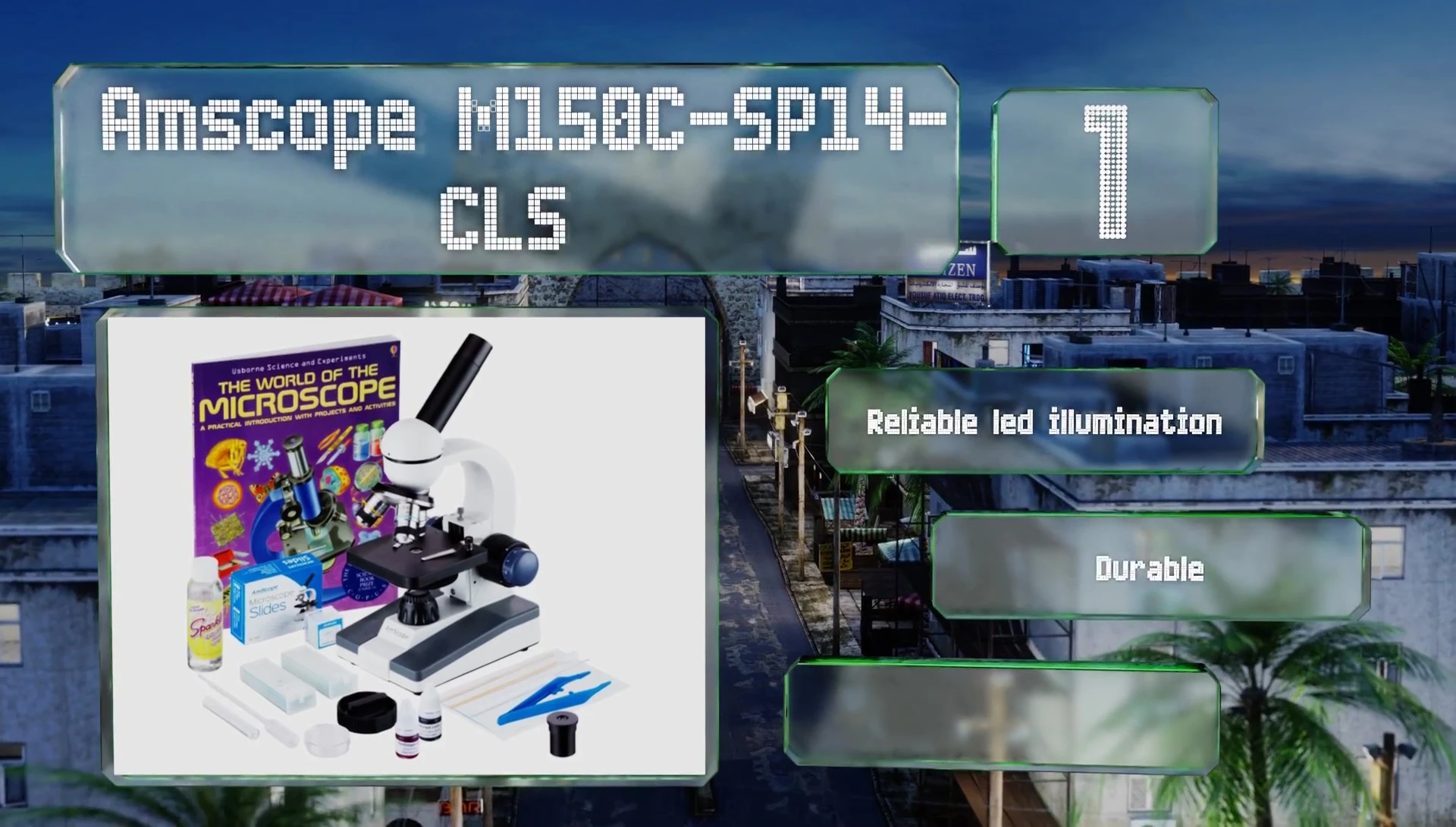 Highlighting the microscope's features and magnification settings