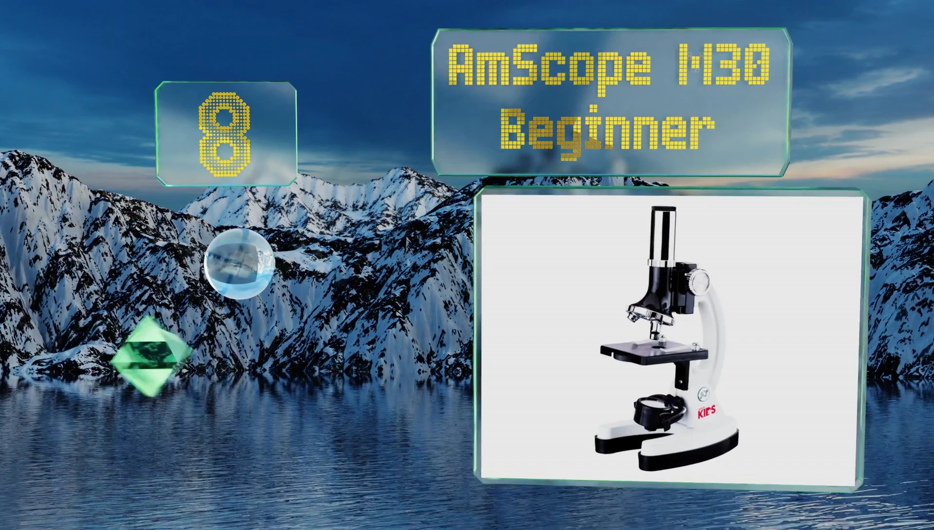 Close-up of the microscope's components