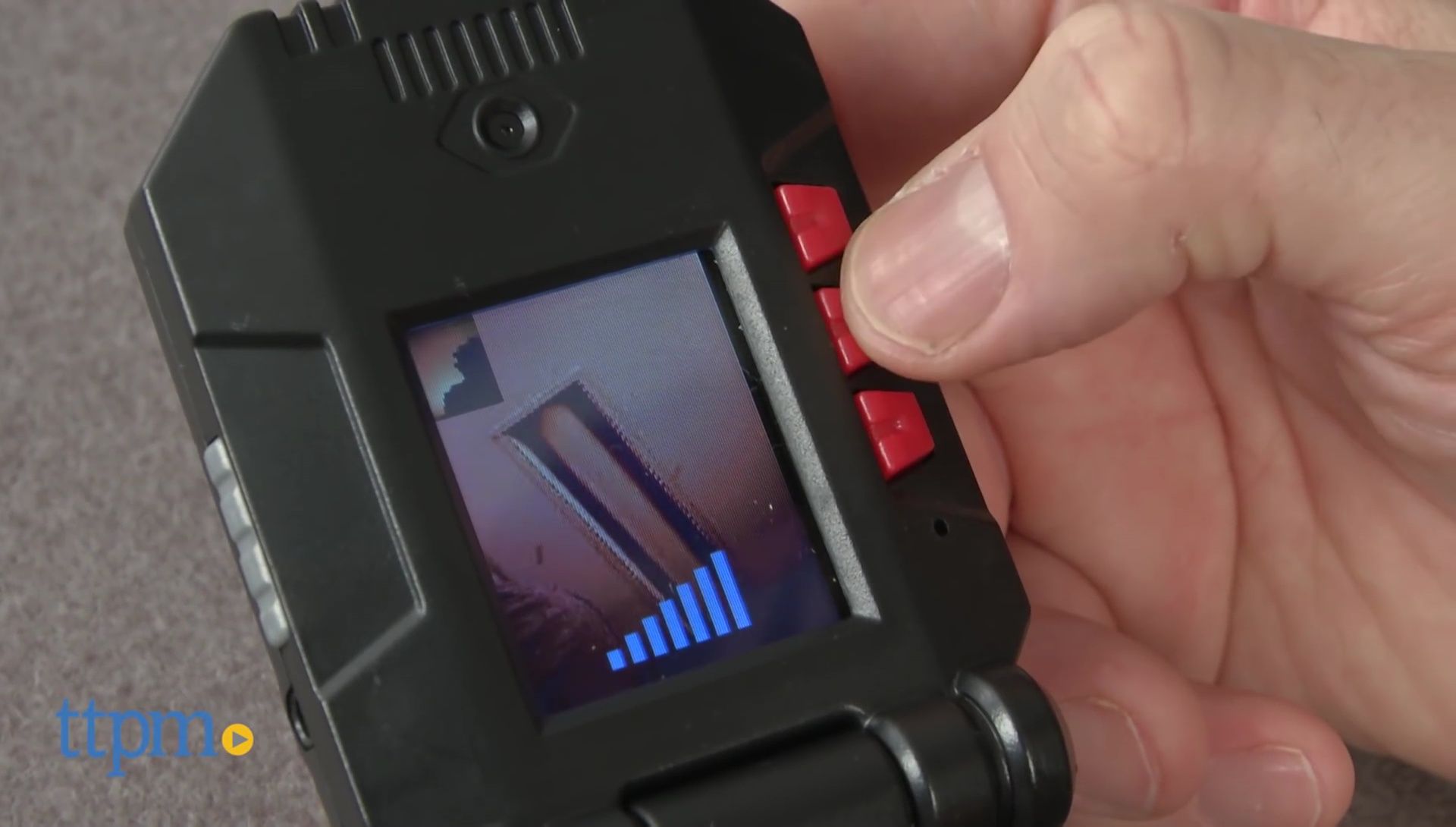 Close-up shot showing the battery compartment.