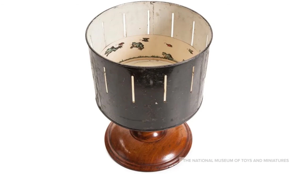 A zoetrope, demonstrating its animation capabilities.
