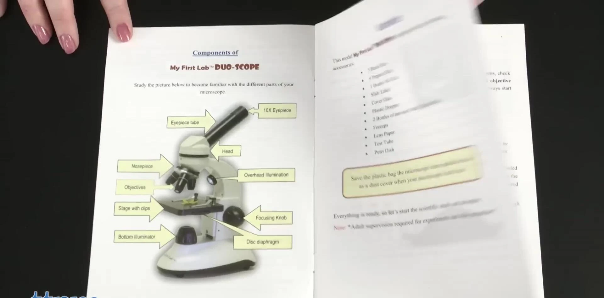 Image of the instruction manual showcasing its clear and concise instructions.