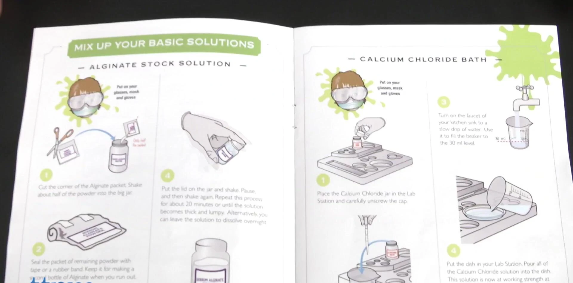 Using the calcium chloride bath to mold the slime