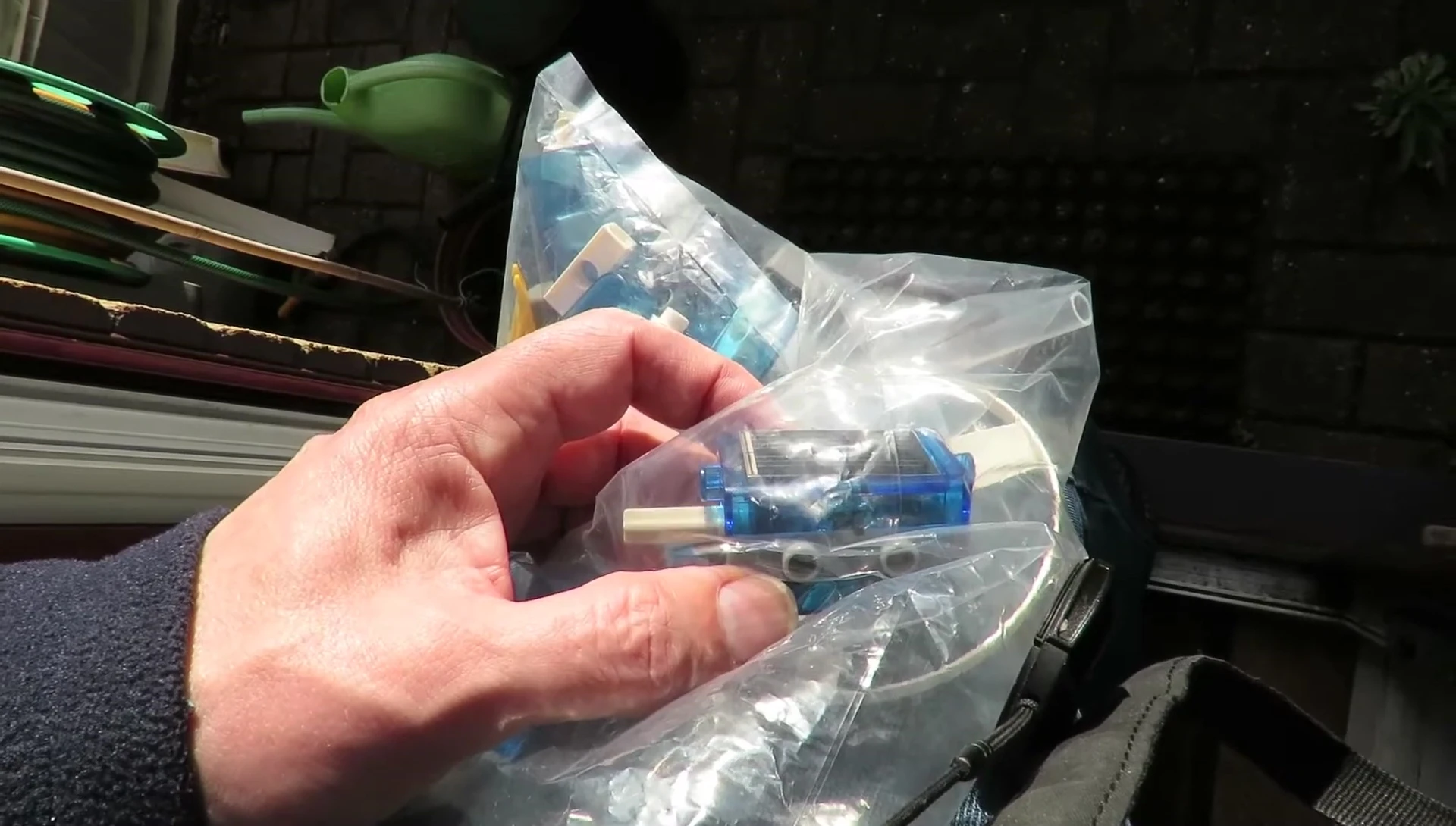 The narrator expressing satisfaction with the solar boat.