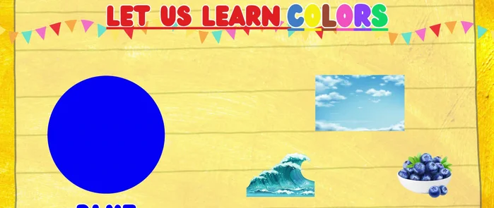 Introducing the color green (grass, leaves, frogs).