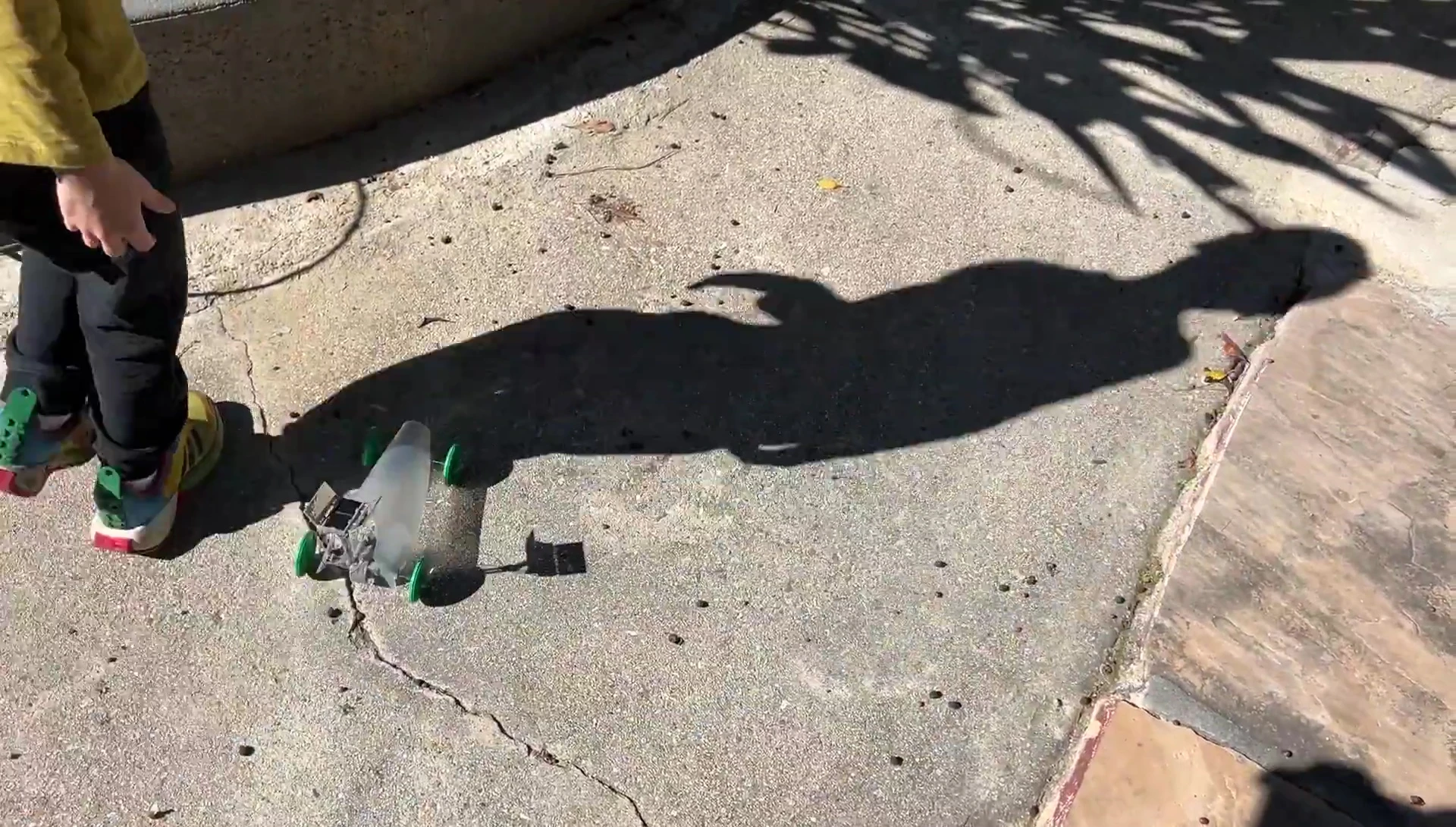 Adjusting the solar panel for optimal light exposure.