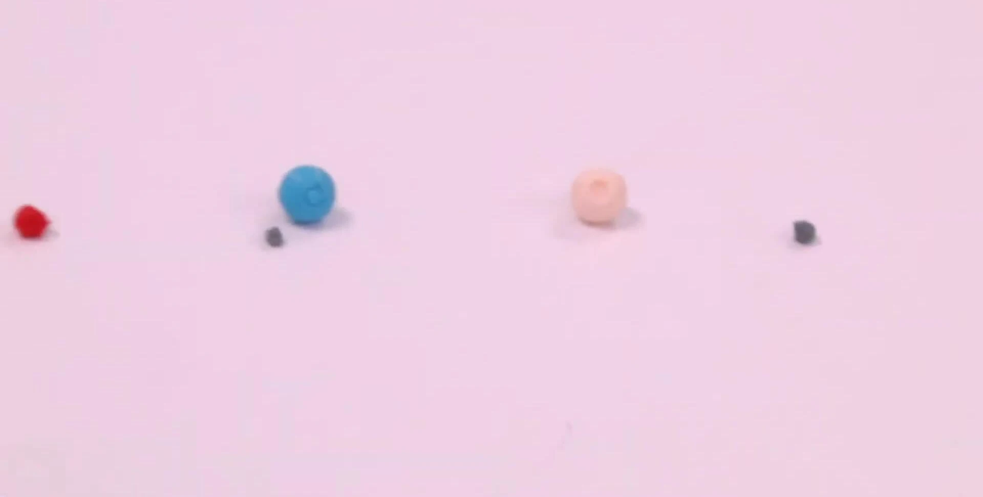 Close-up shot of the eight planets in the kit