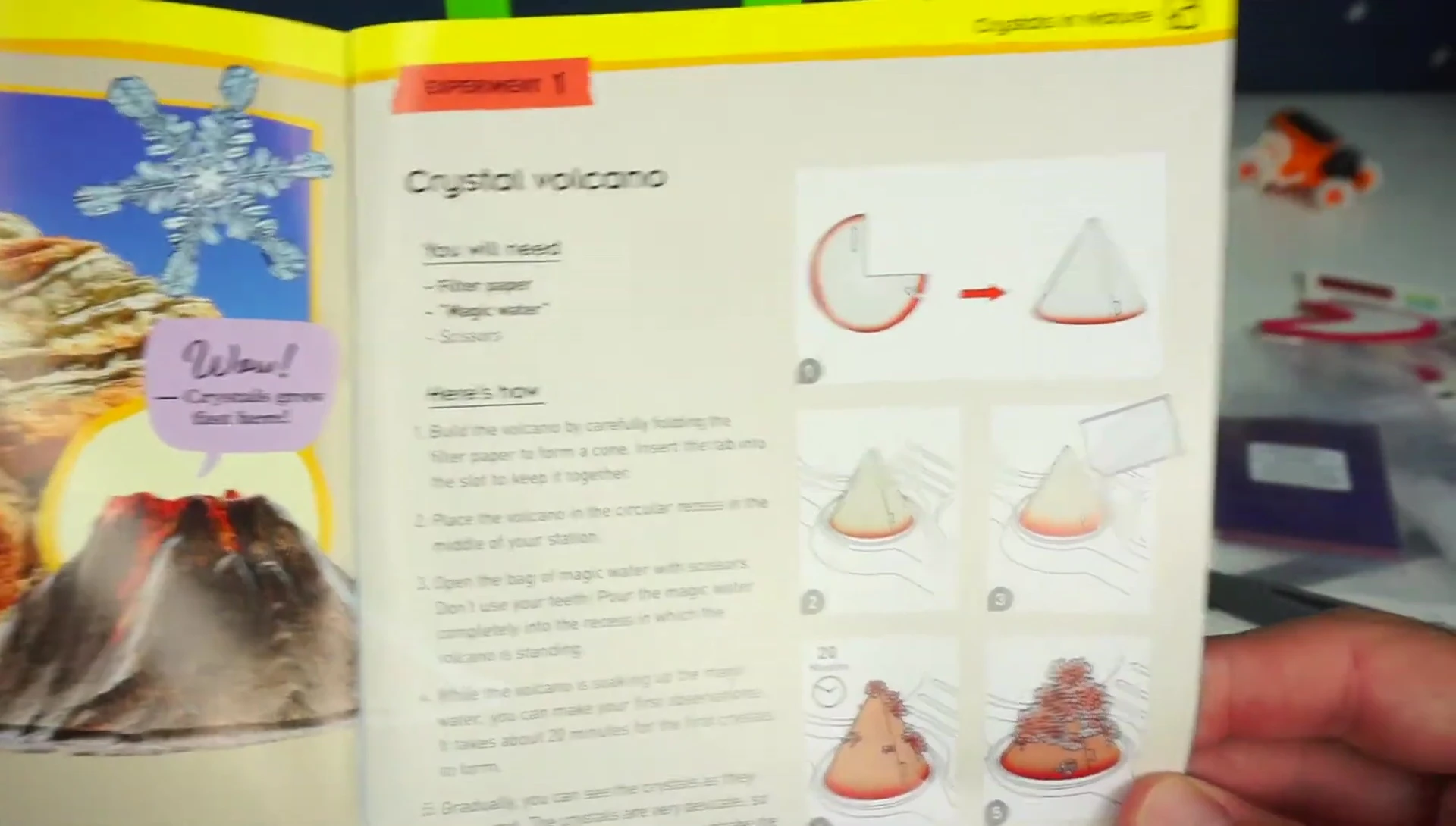 Setting up the Crystal Volcano experiment