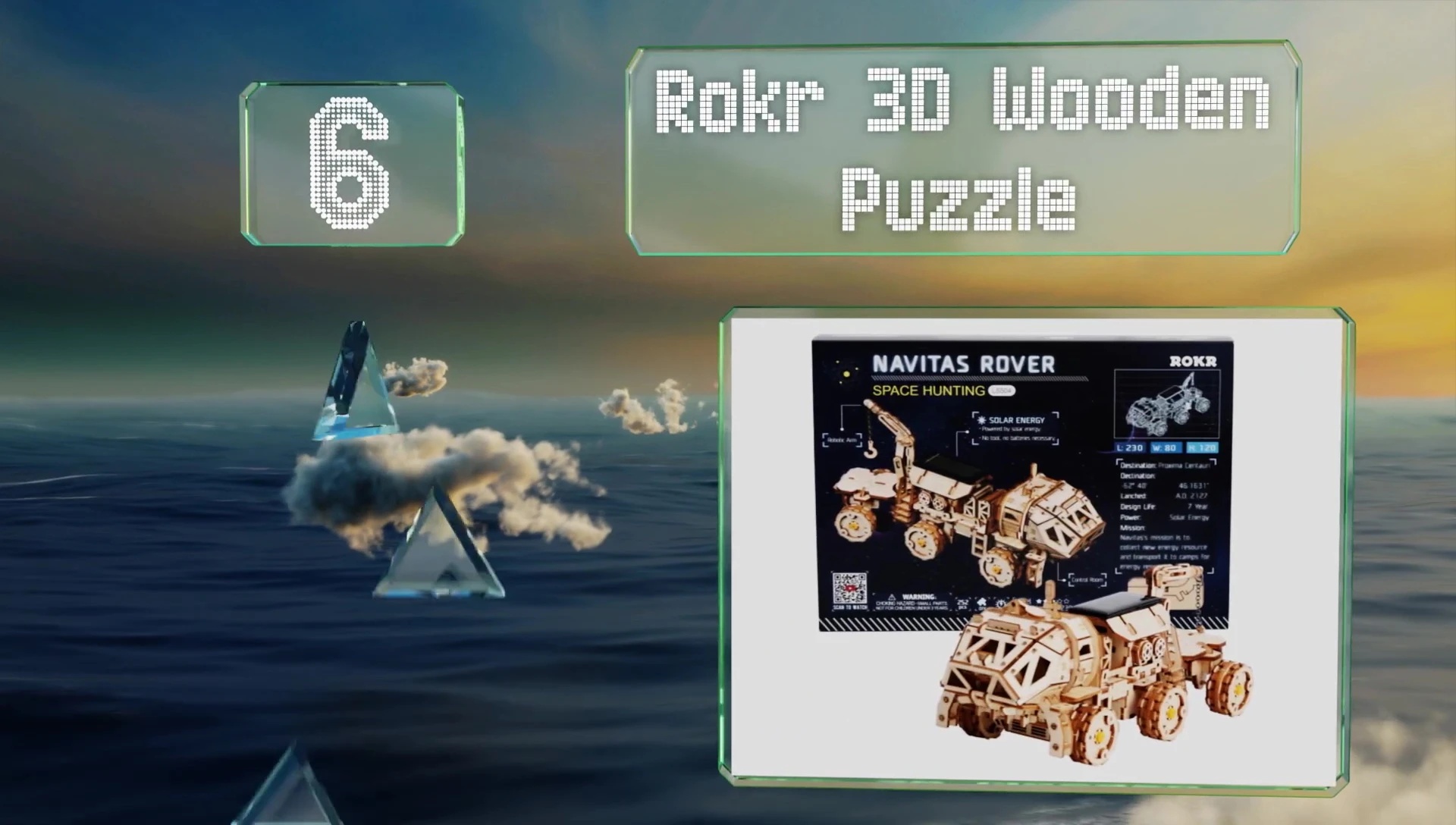 The assembled Rocker 3D Wooden Puzzle in motion
