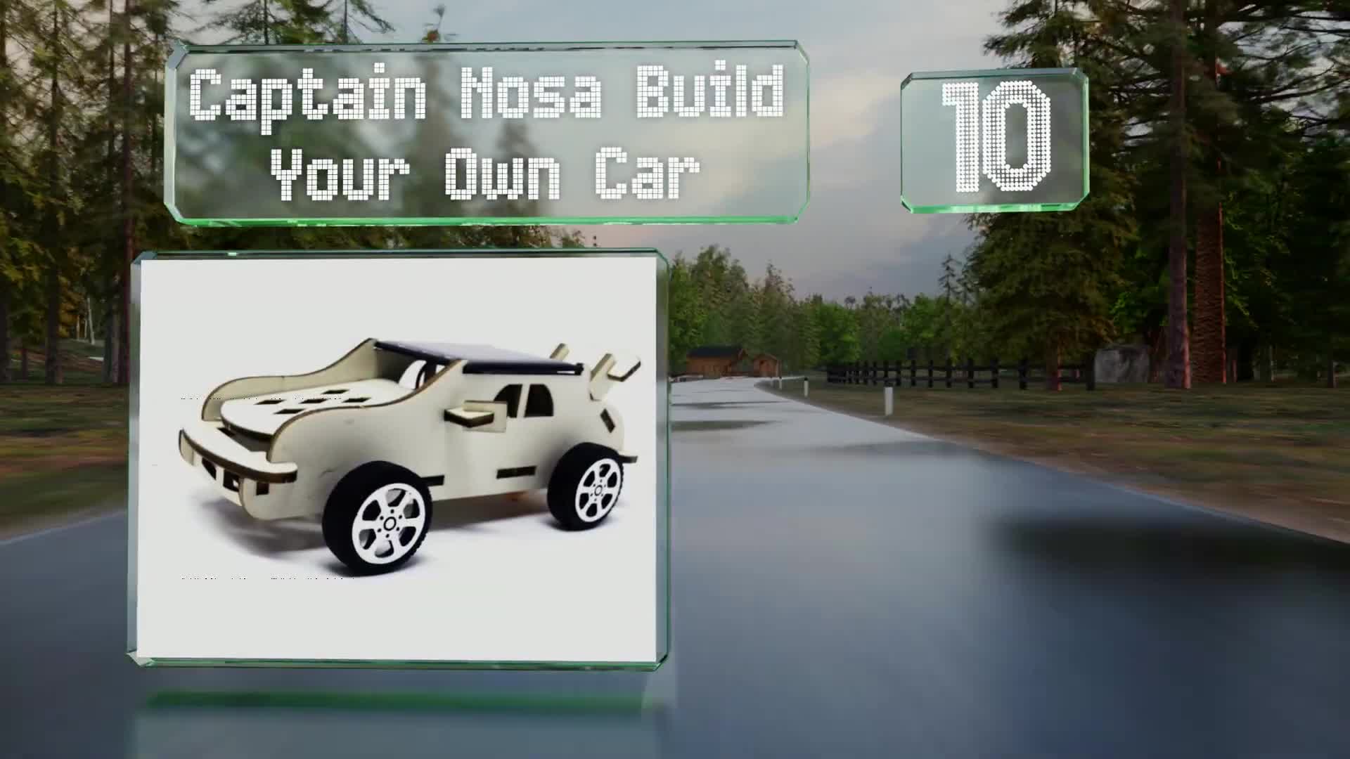 Close-up of the Captain Knows Build-Your-Own Car kit