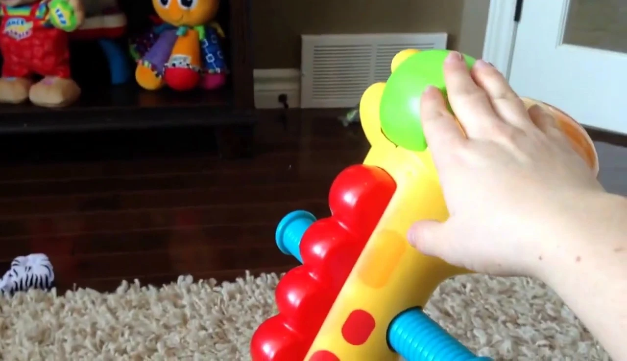 The rolling ball that activates the lights and music.