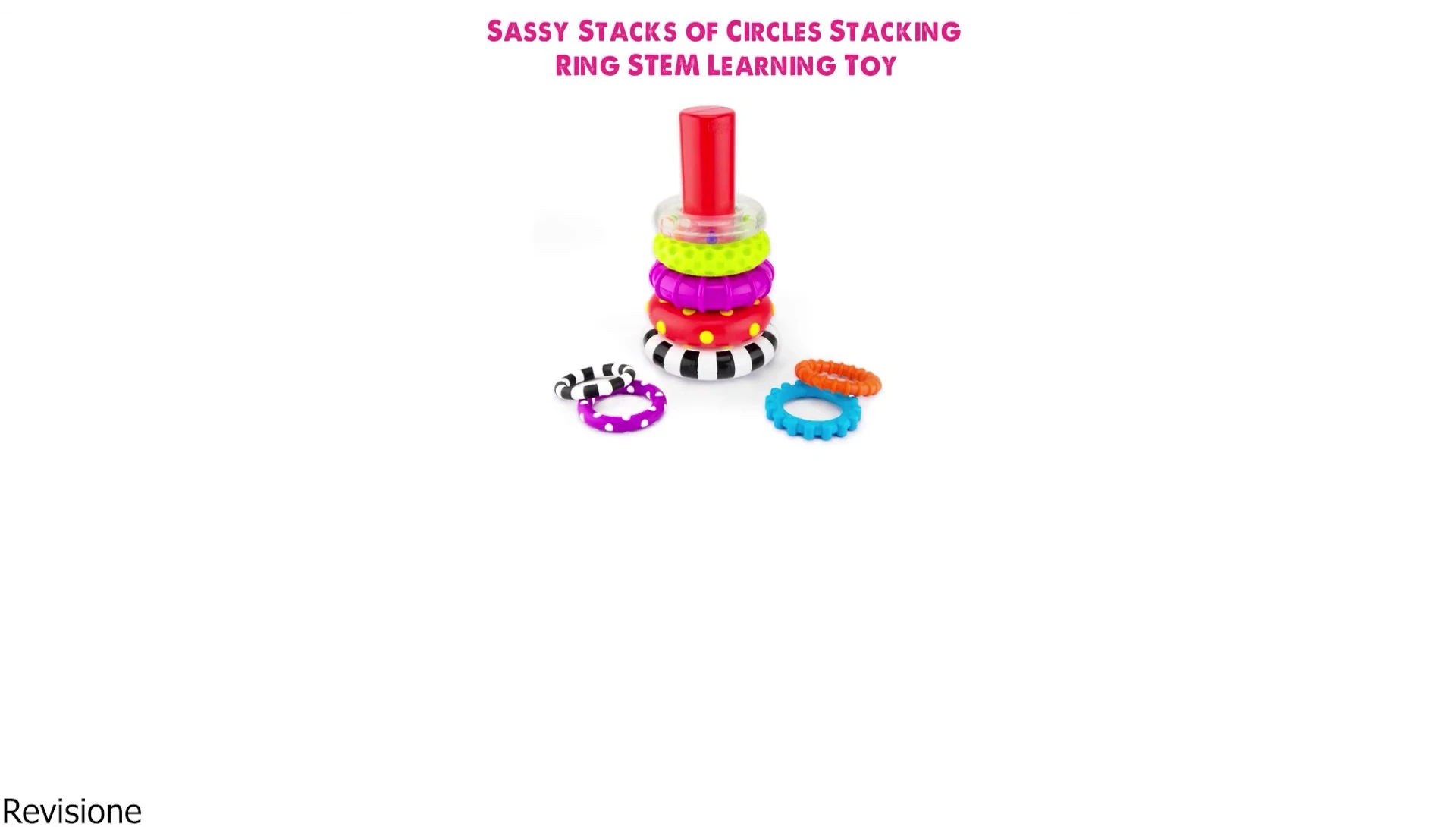 Toddler playing with the Sassy Stacks toy
