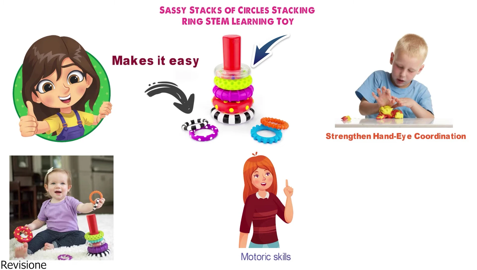 Variety of textures and colors of Sassy Stacks rings