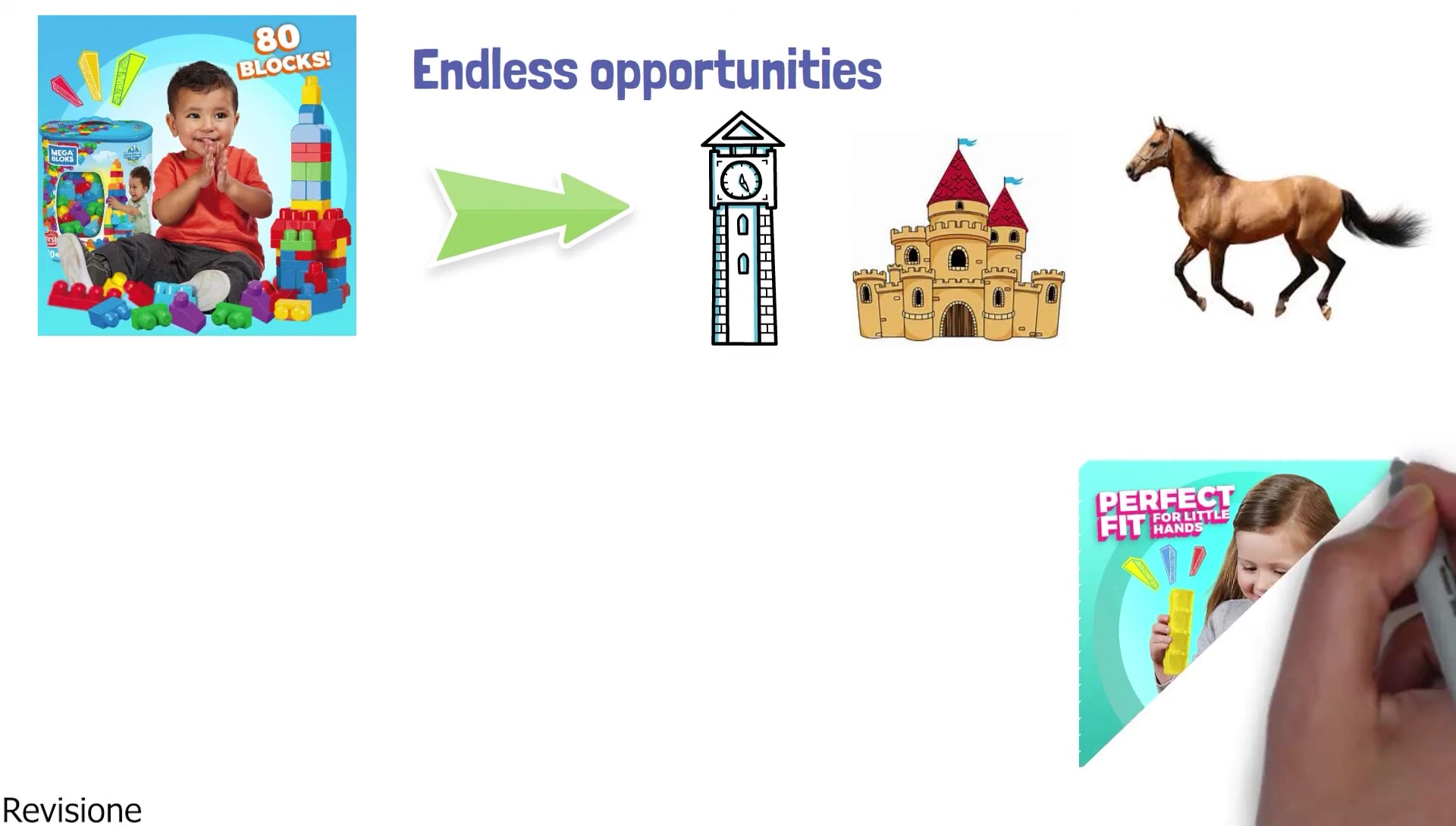 Toddler building with Mega Bloks