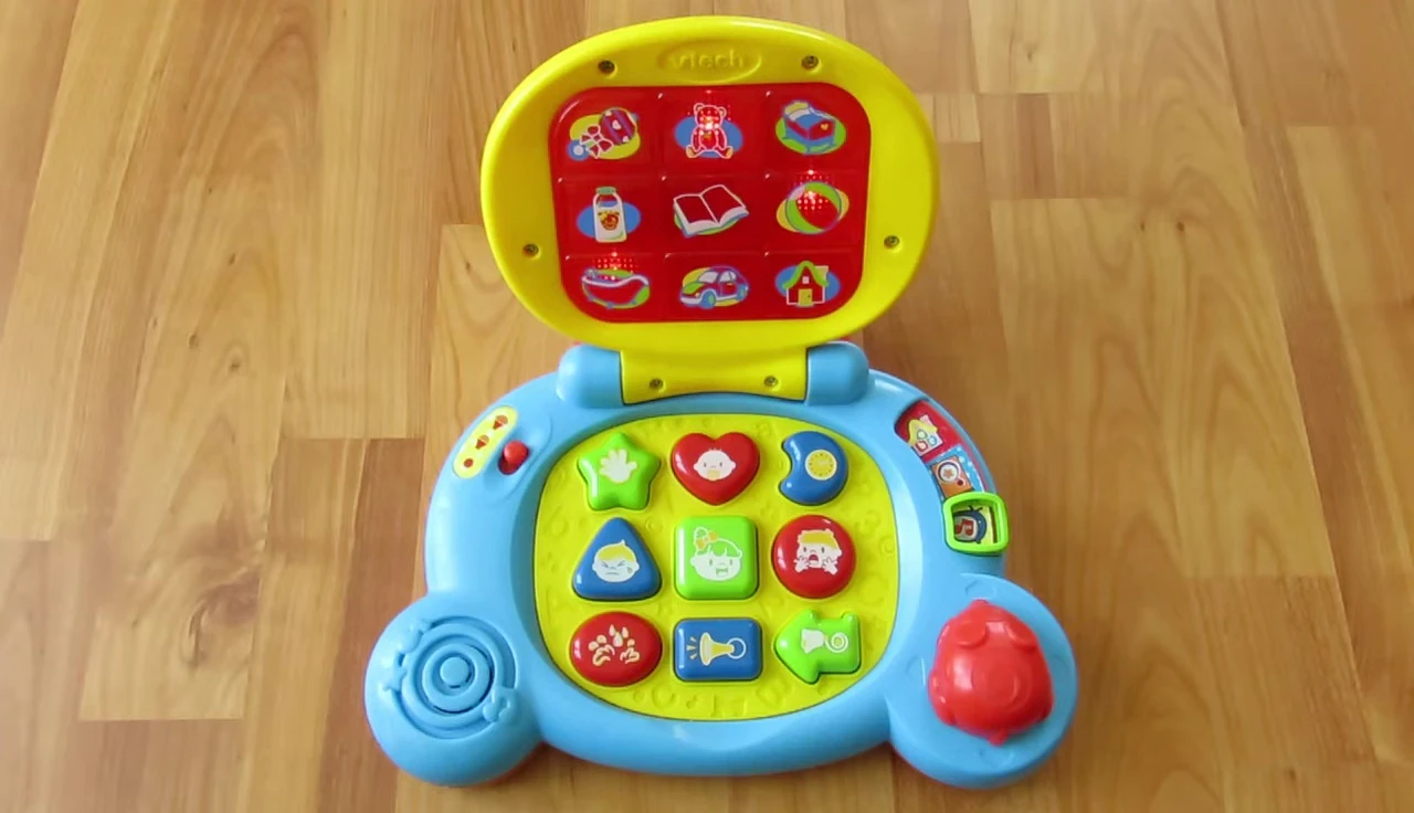 Screenshot showing a child interacting with the laptop