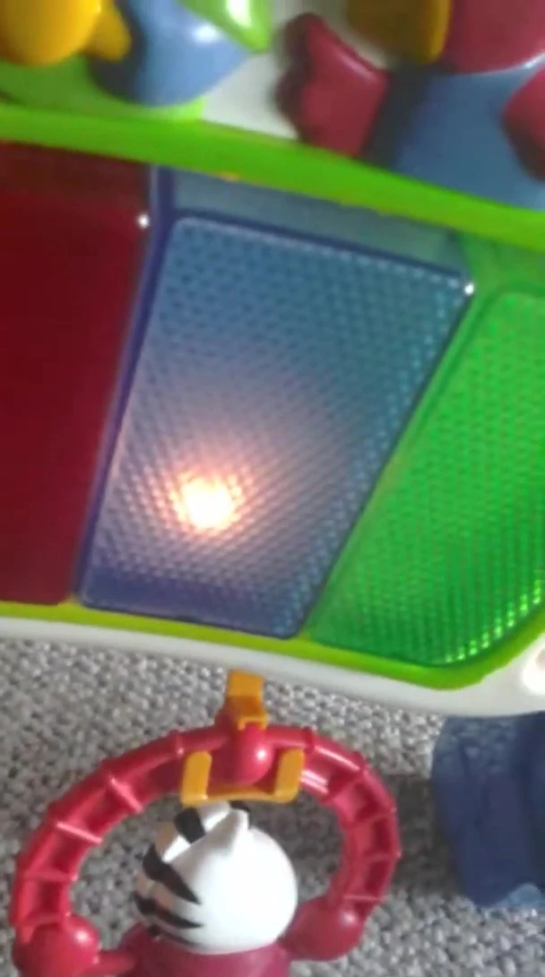 The music mirror displaying the different colored lights corresponding to the songs played.
