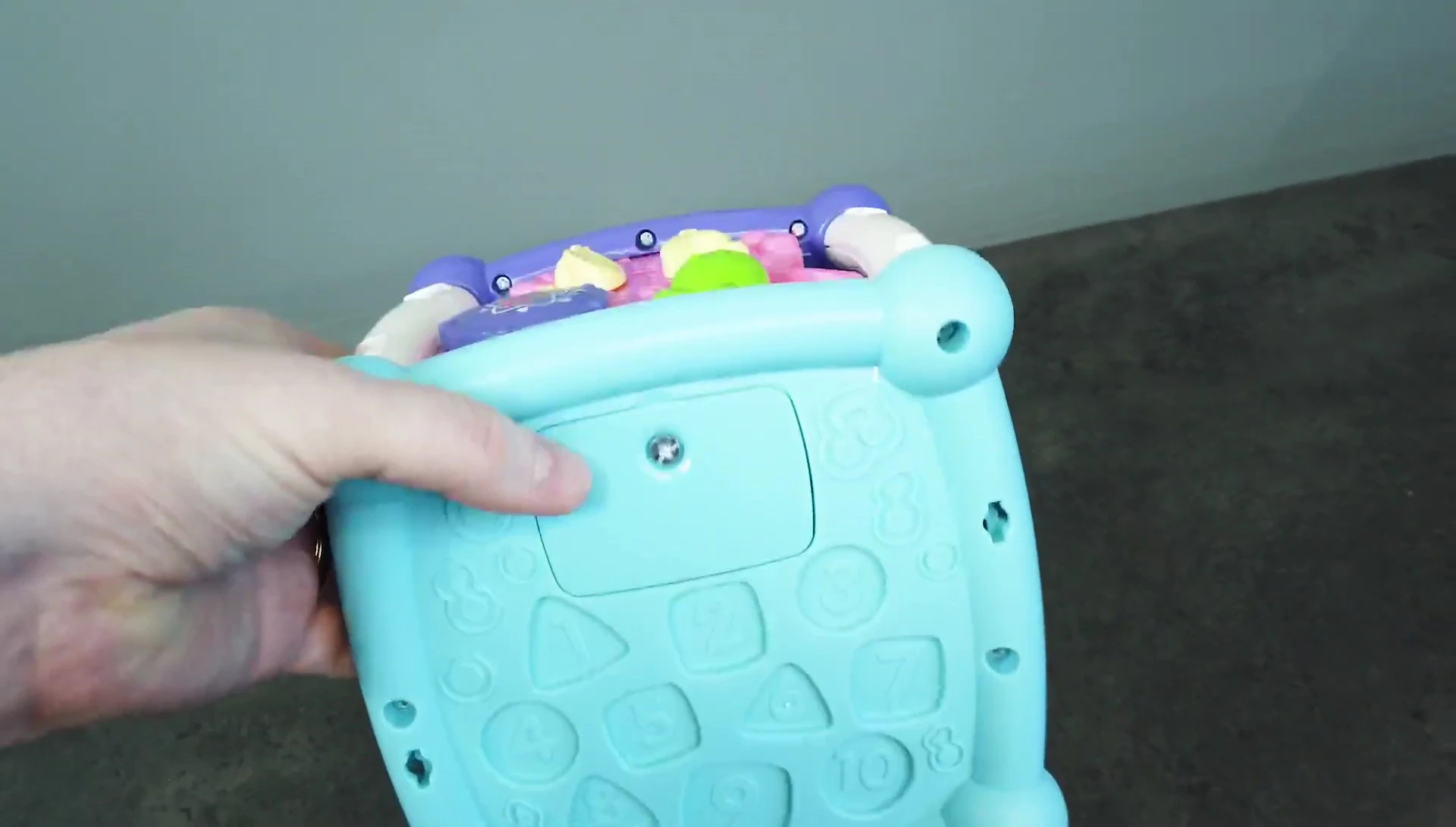 Close-up shot showing the battery compartment