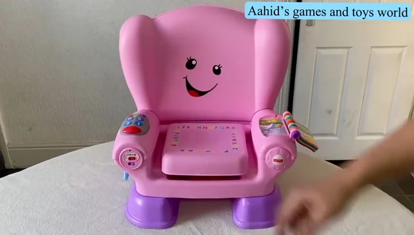 The screen displaying shapes and colors, highlighting the interactive learning aspects.