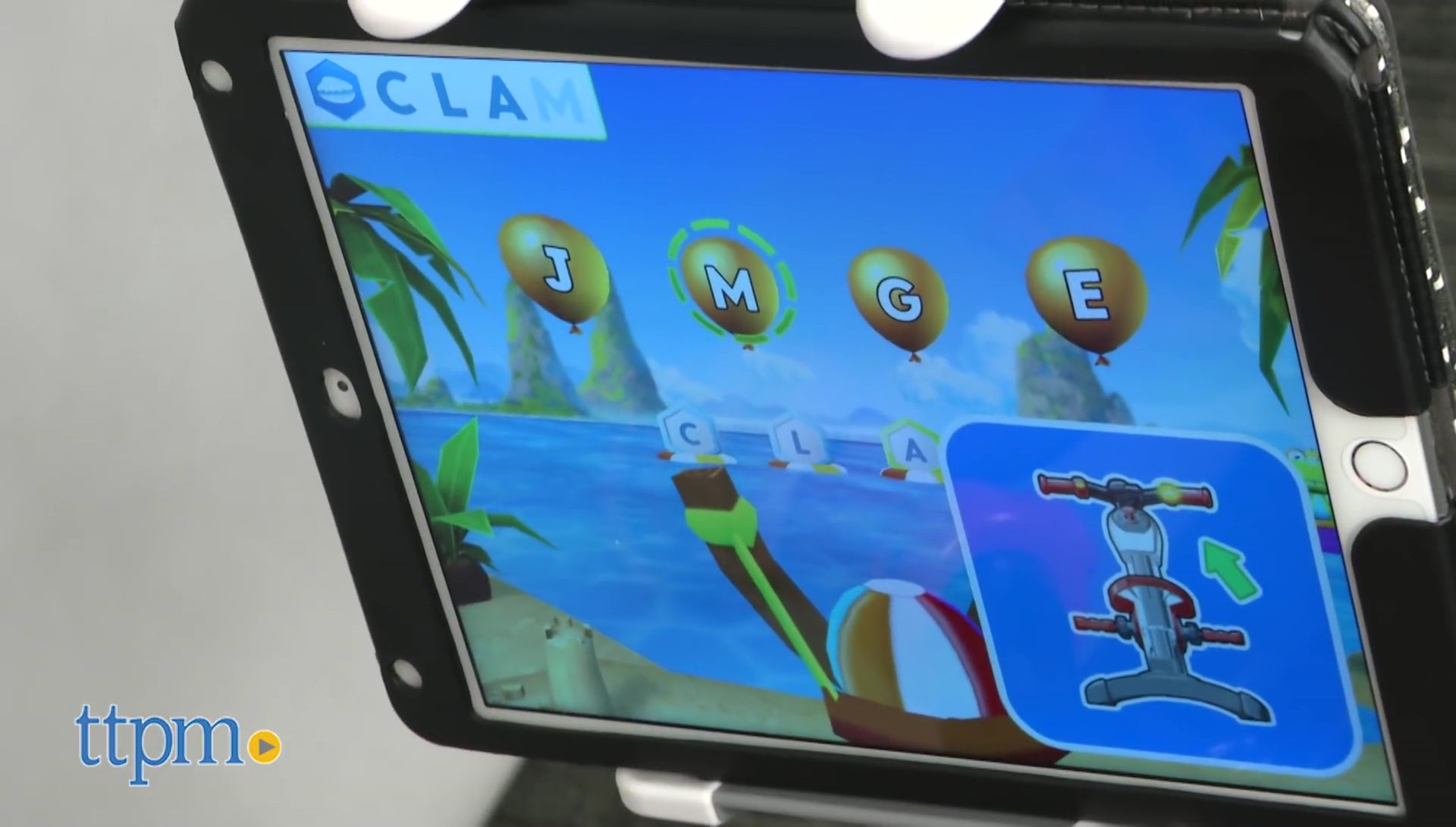 Screenshot showing examples of educational game elements.