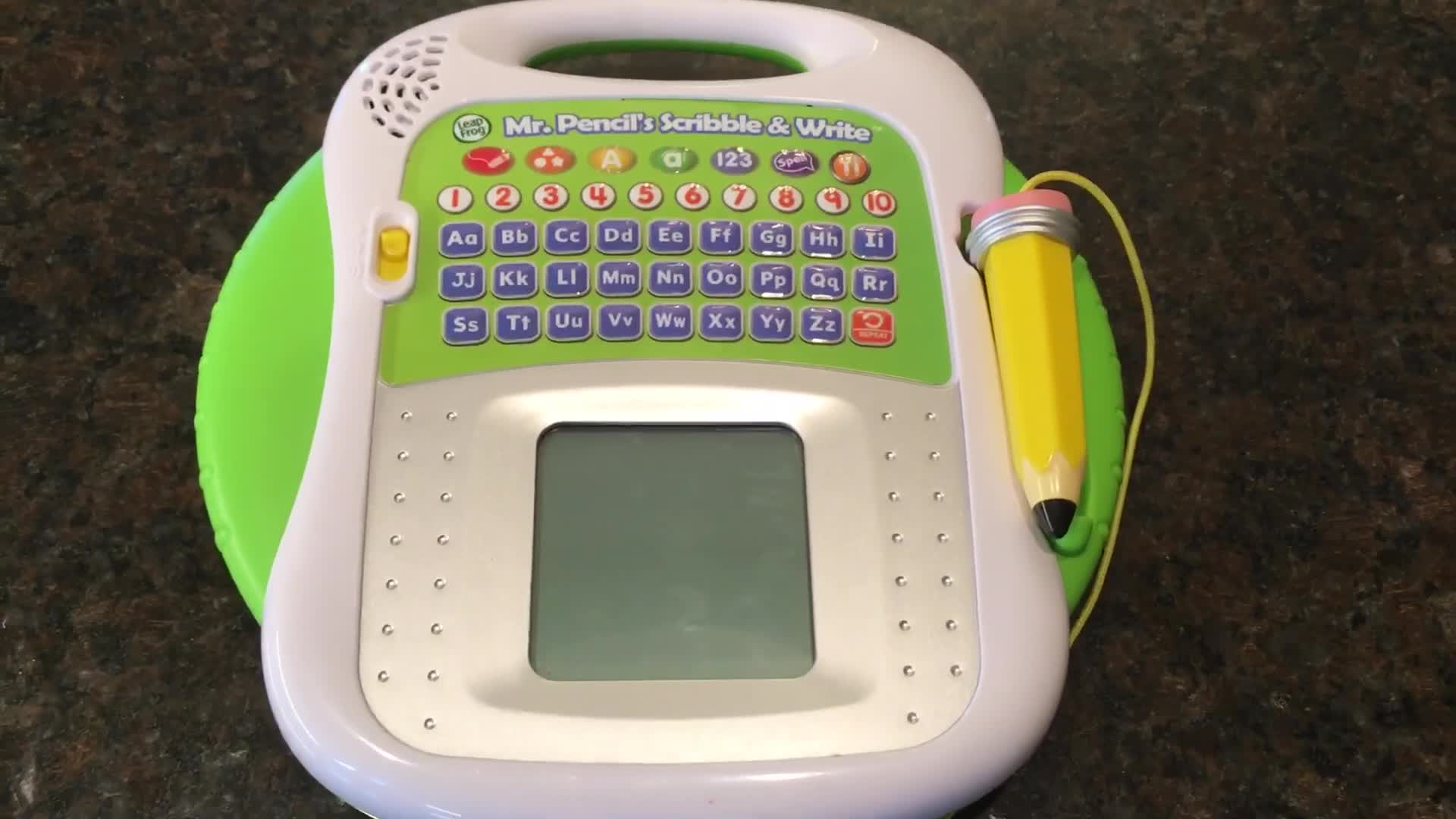 The Leapfrog Mr. Pencil Scribble & Write toy in its packaging.