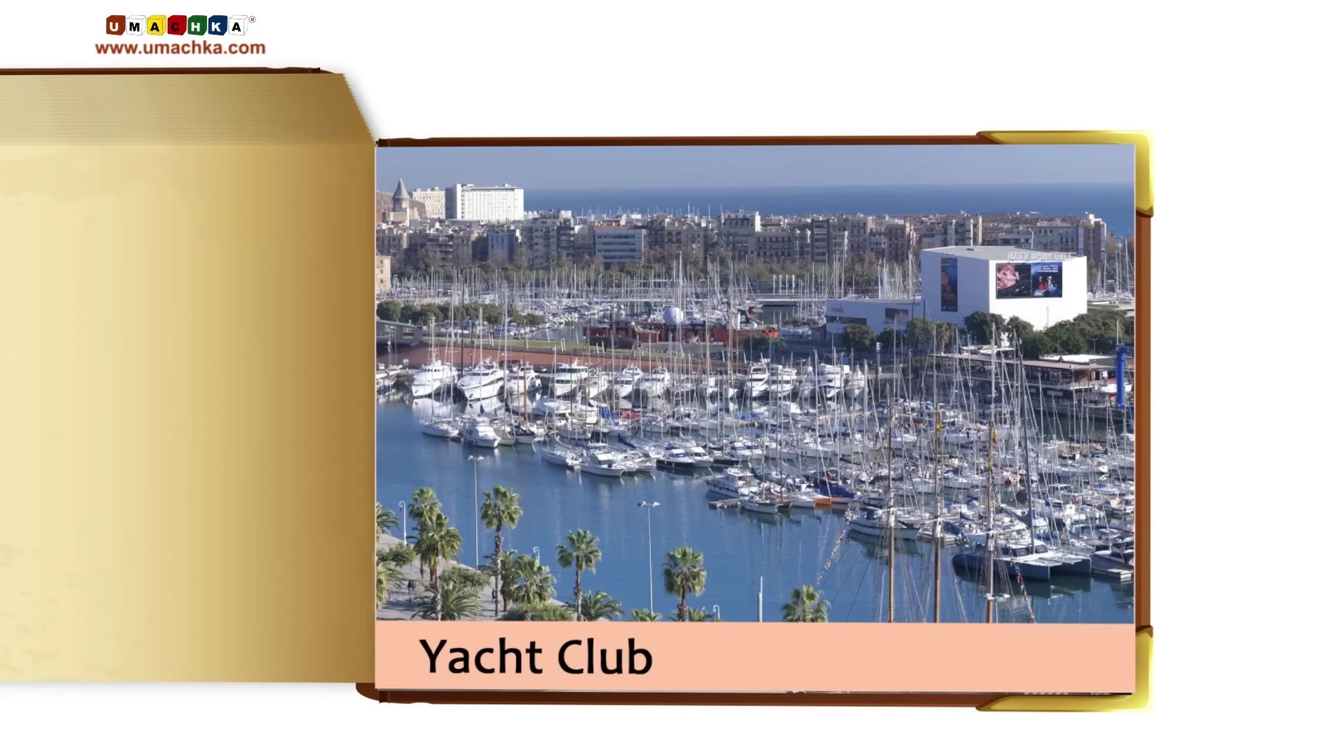 A toll booth and yacht club