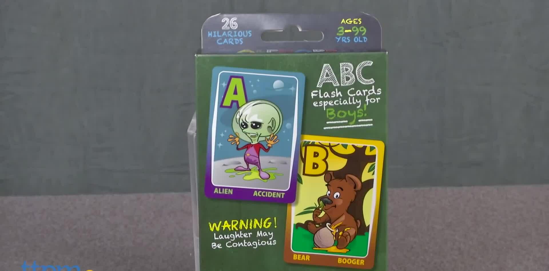 Close-up of the Alpha Cards box and some of the cards.