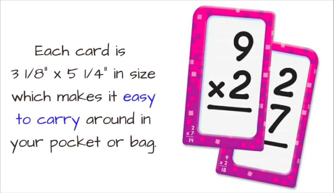 A child holding the flashcards