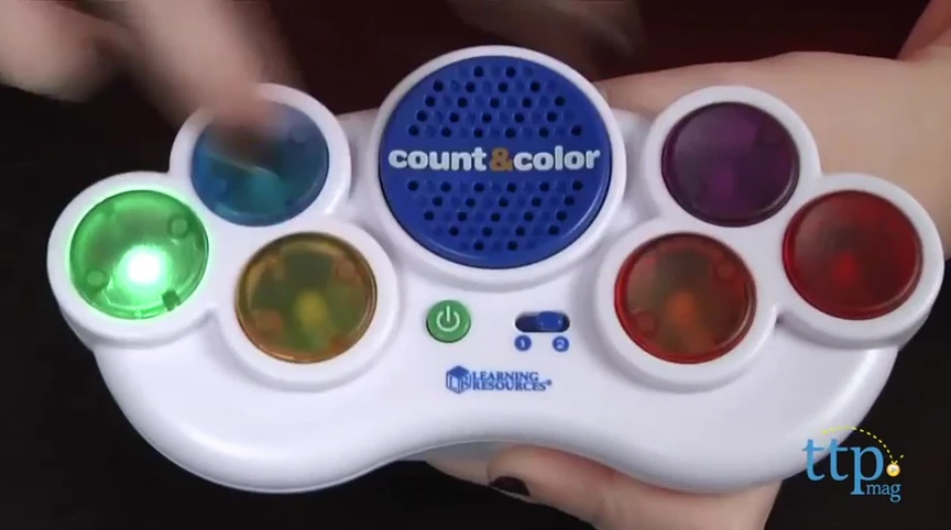 The back of the game, showing the battery compartment