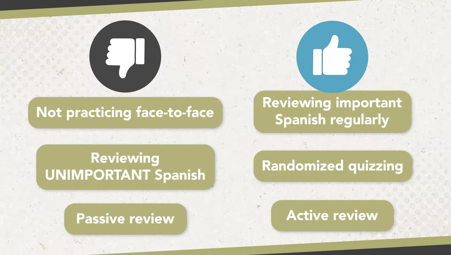 Image summarizing the pros and cons of using flashcards.