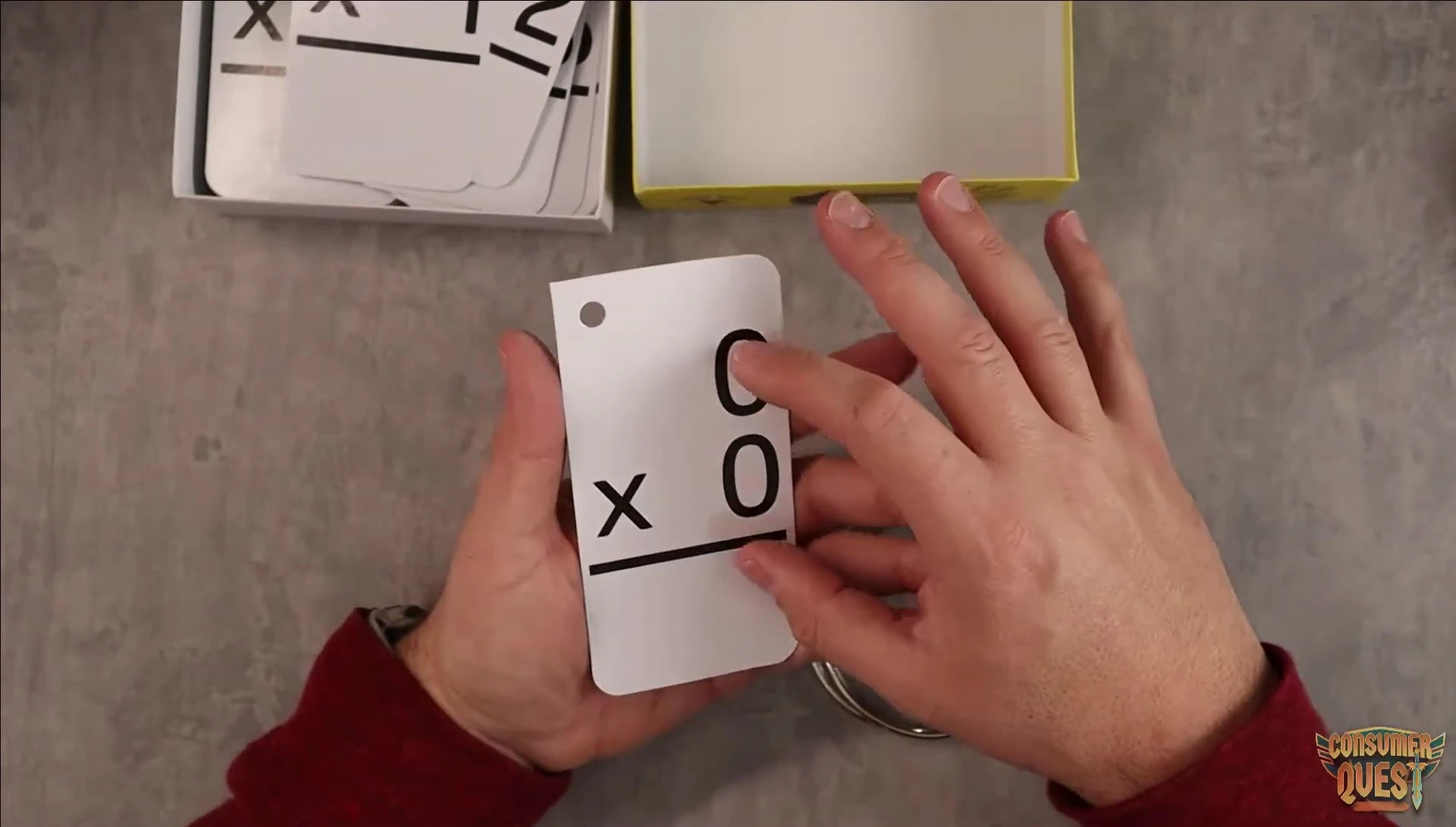 An image highlighting the front and back design of the flash cards, showcasing the problem and answer with the equation on both sides.