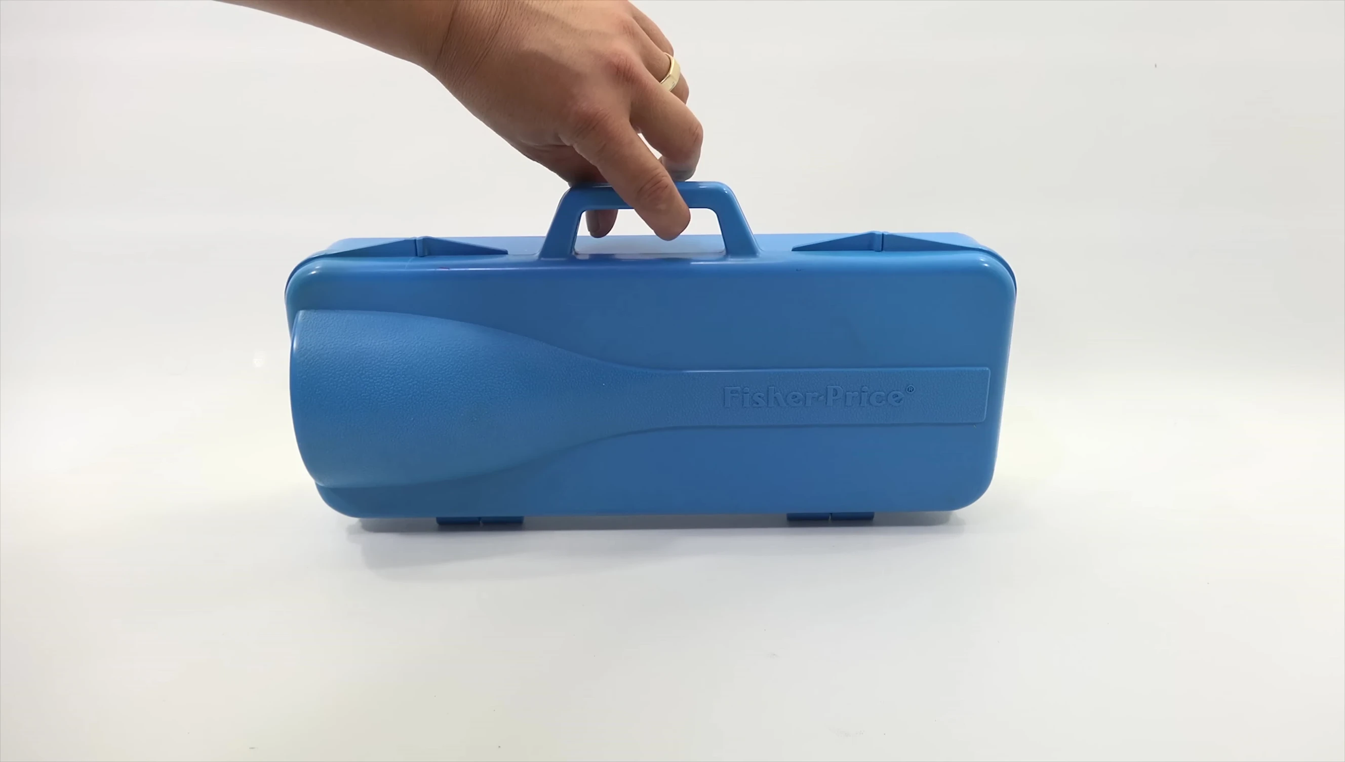 The Crazy Combo Horn case open, showing the various parts.
