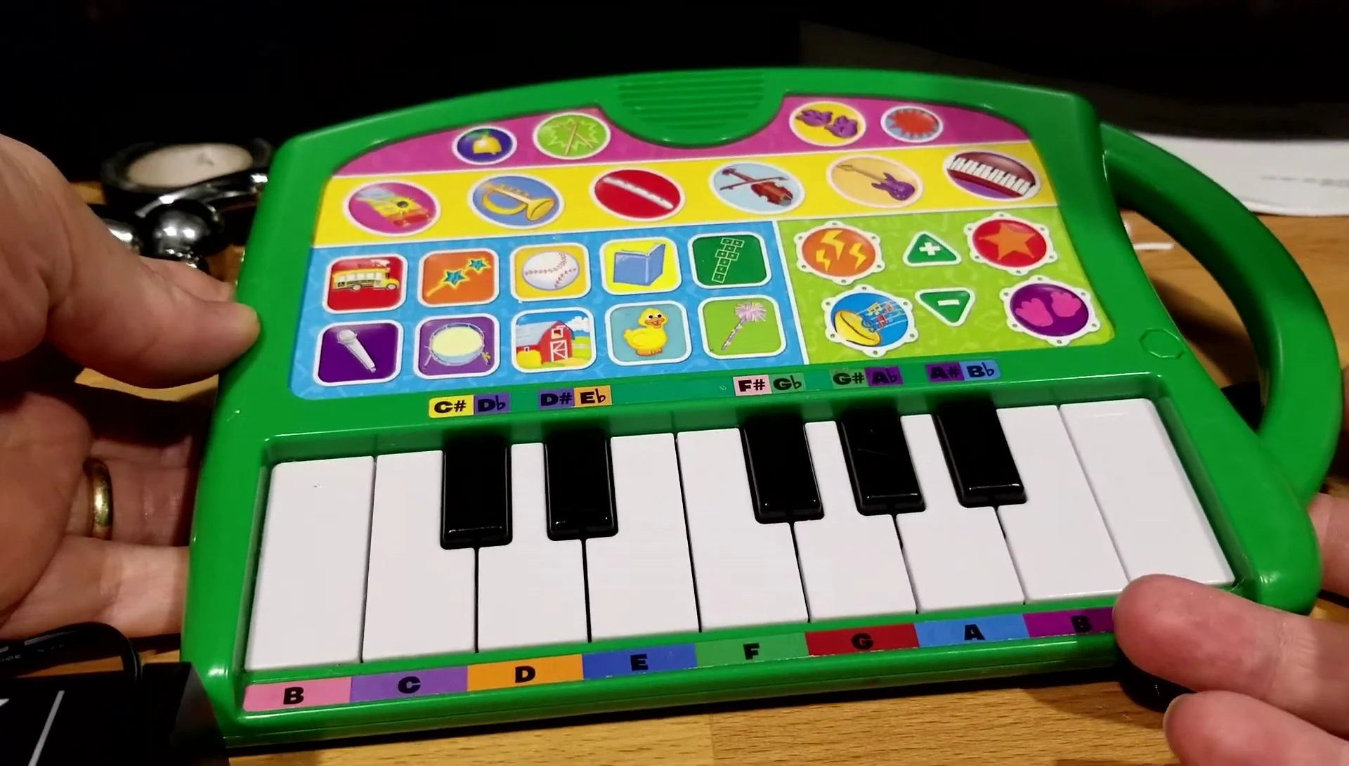 A close-up highlighting the absence of MIDI ports.