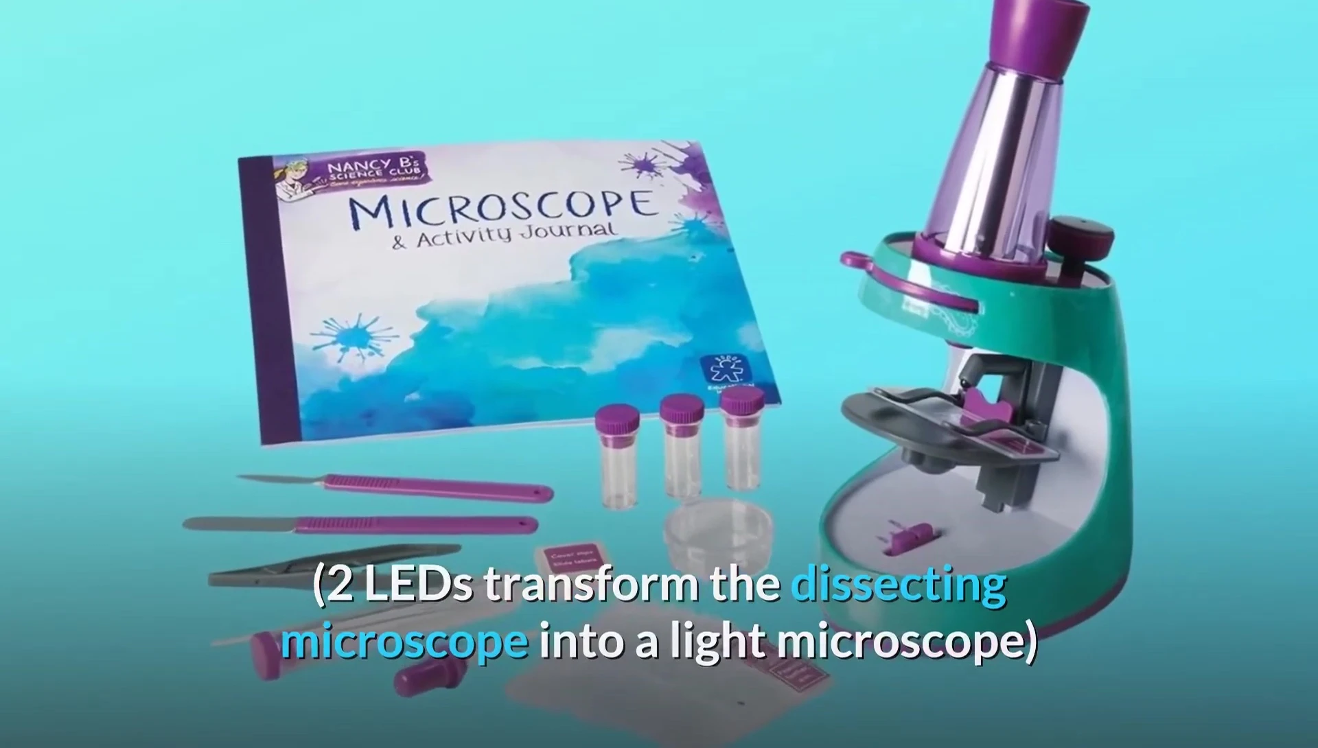 Close-up showcasing the microscope's magnification capabilities.