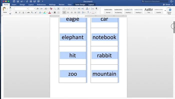 Adjust the font size (suggested size is around 36-48, depending on your word length).