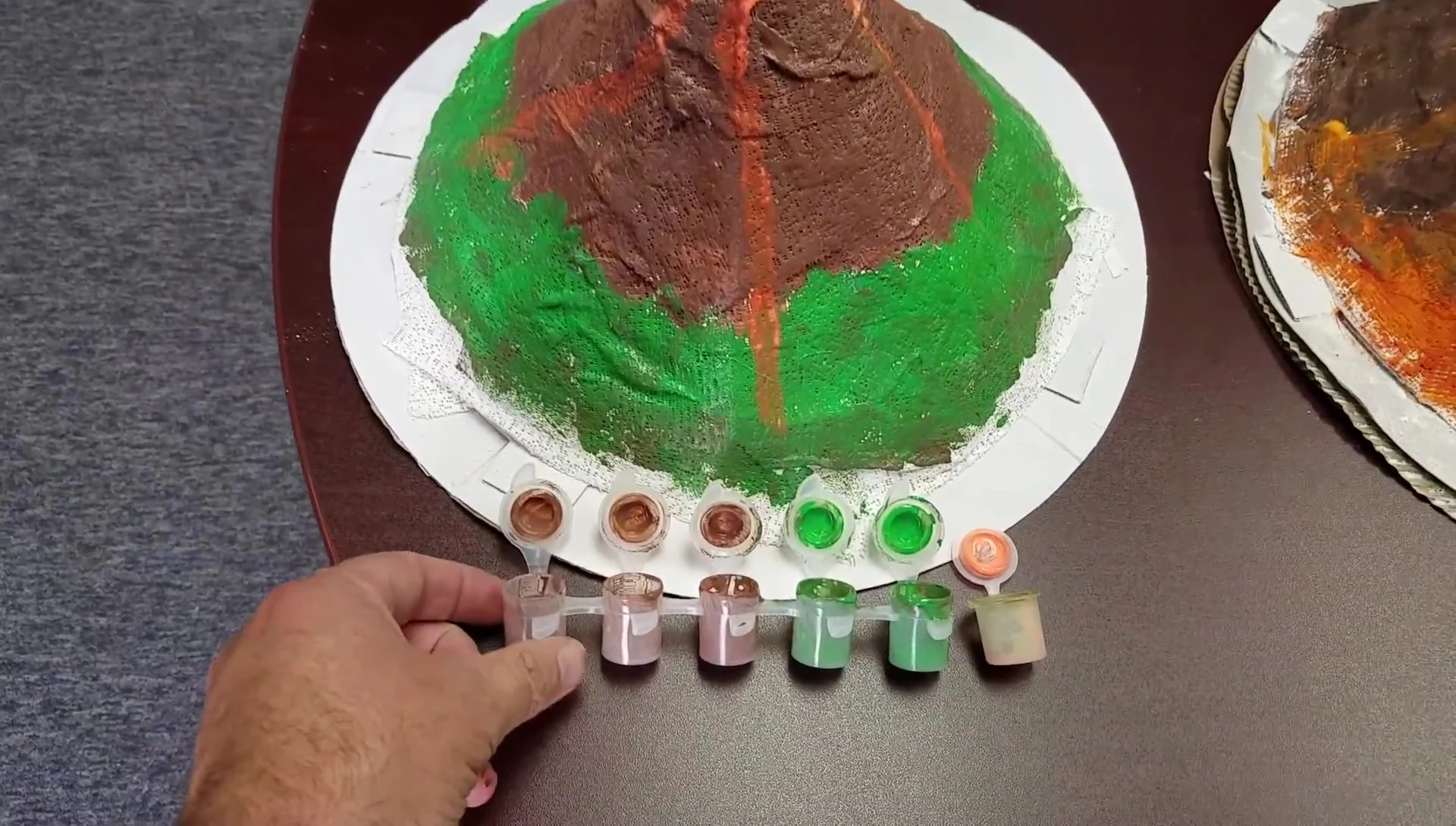 The finished Smithsonian Volcano after painting