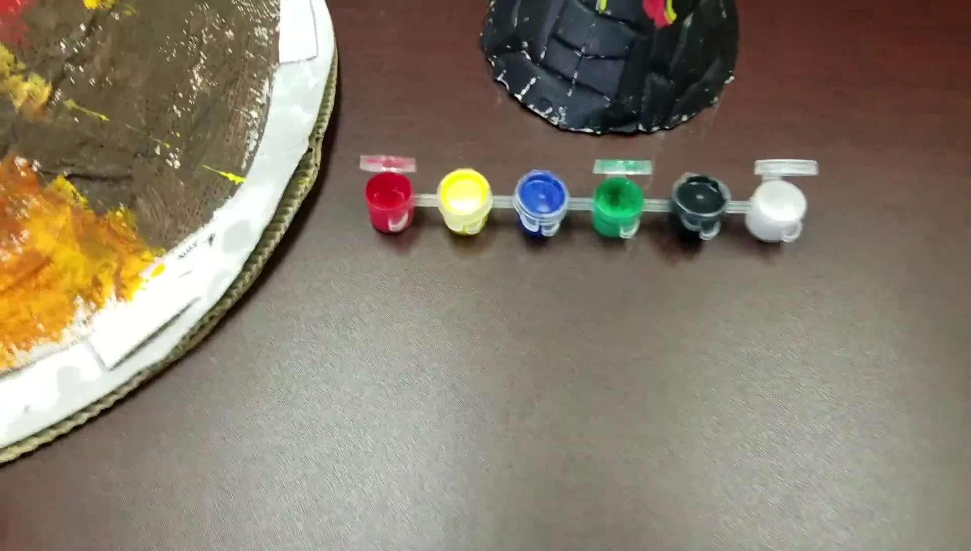 The finished Kids Labs Volcano after painting
